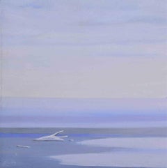 Die Küste zur Vesperstunde - Gemälde von Gino Guida - 1980er Jahre