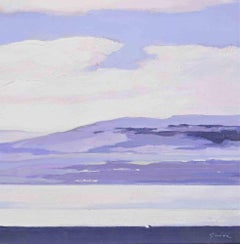 L'alba e il lago - Dipinto di Gino Guida - Anni '80