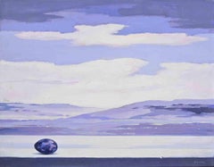 El alba y el lago - Pintura de Gino Guida - Años 80