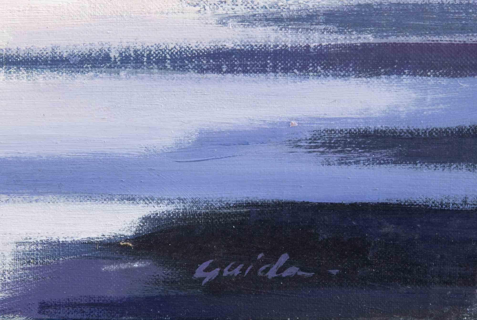 The Islands - Paint by Gino Guida - 1980s For Sale 1