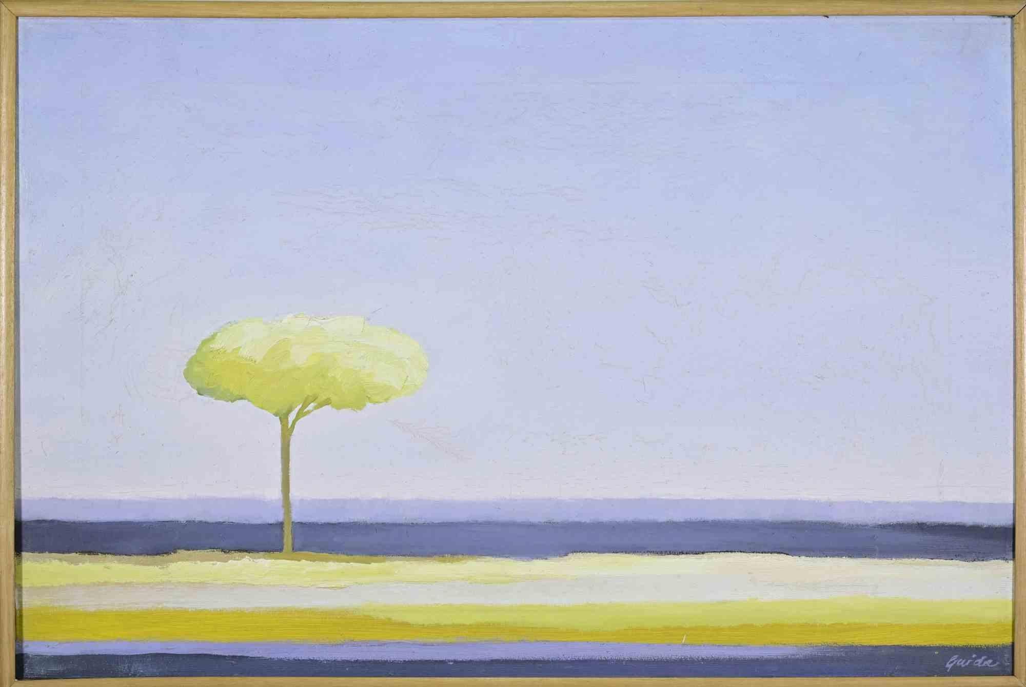 Oil on canvas realized by Gino Guida in 1980s.

Hand signed lower right.Hand signed and titled on rear.

Very good condition.