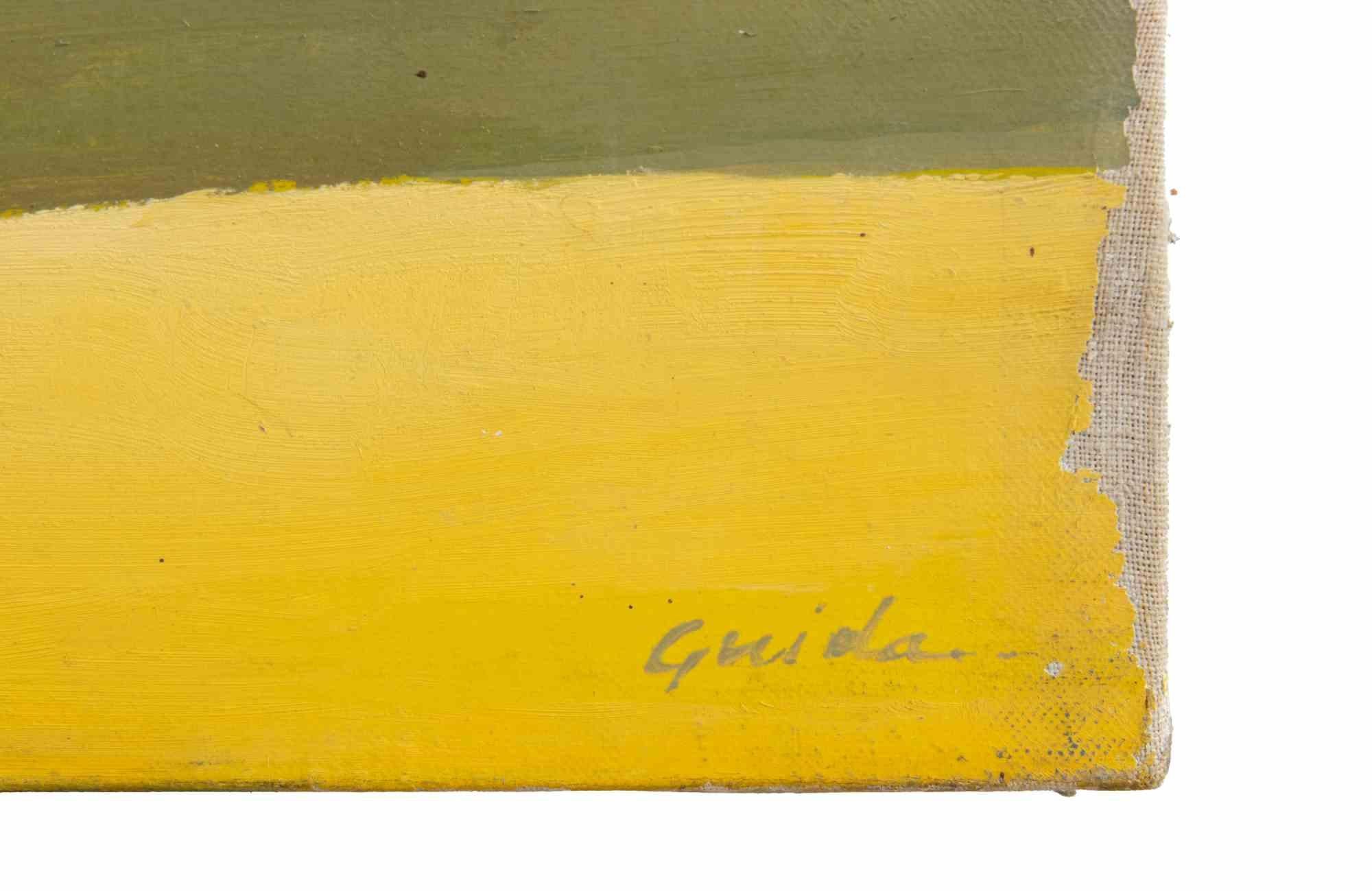 Trunk in the Meadow - Paint by Gino Guida - 1980s For Sale 2