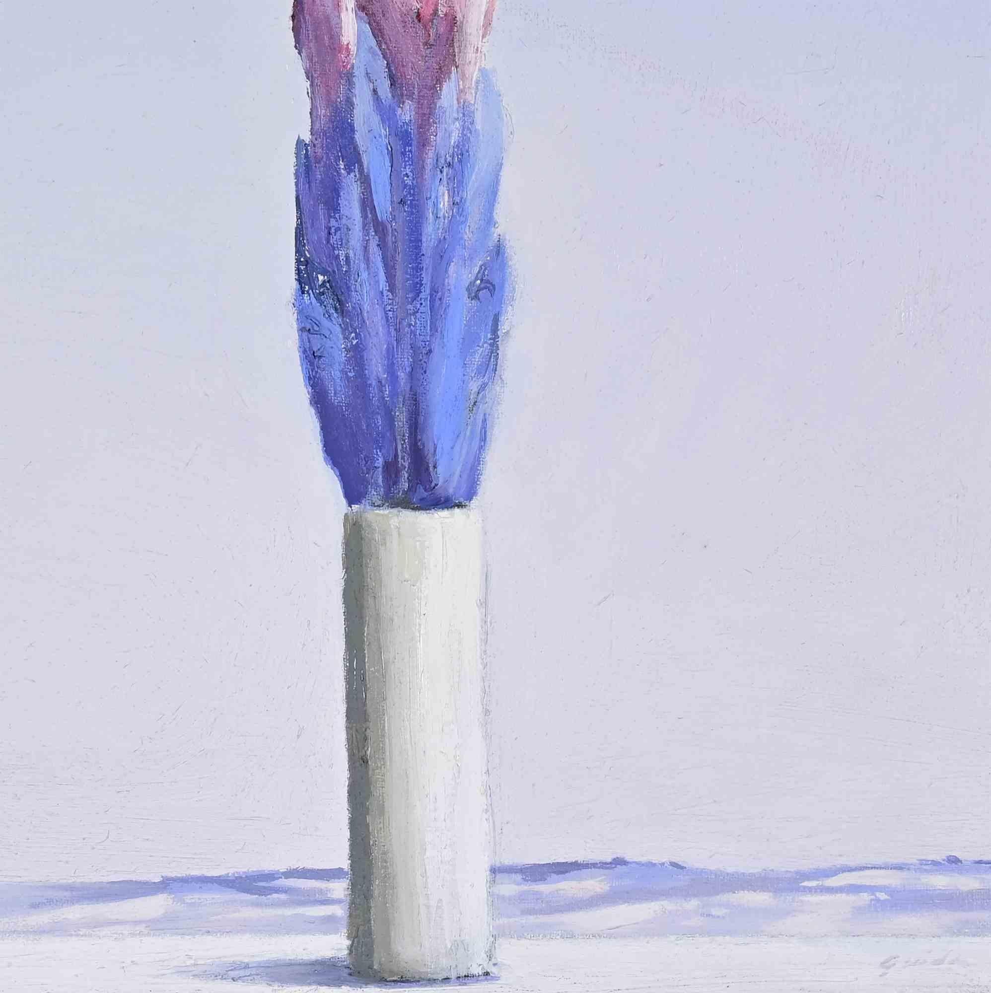 Tulipanes - Pintura de Gino Guida - Años 80 en venta 2