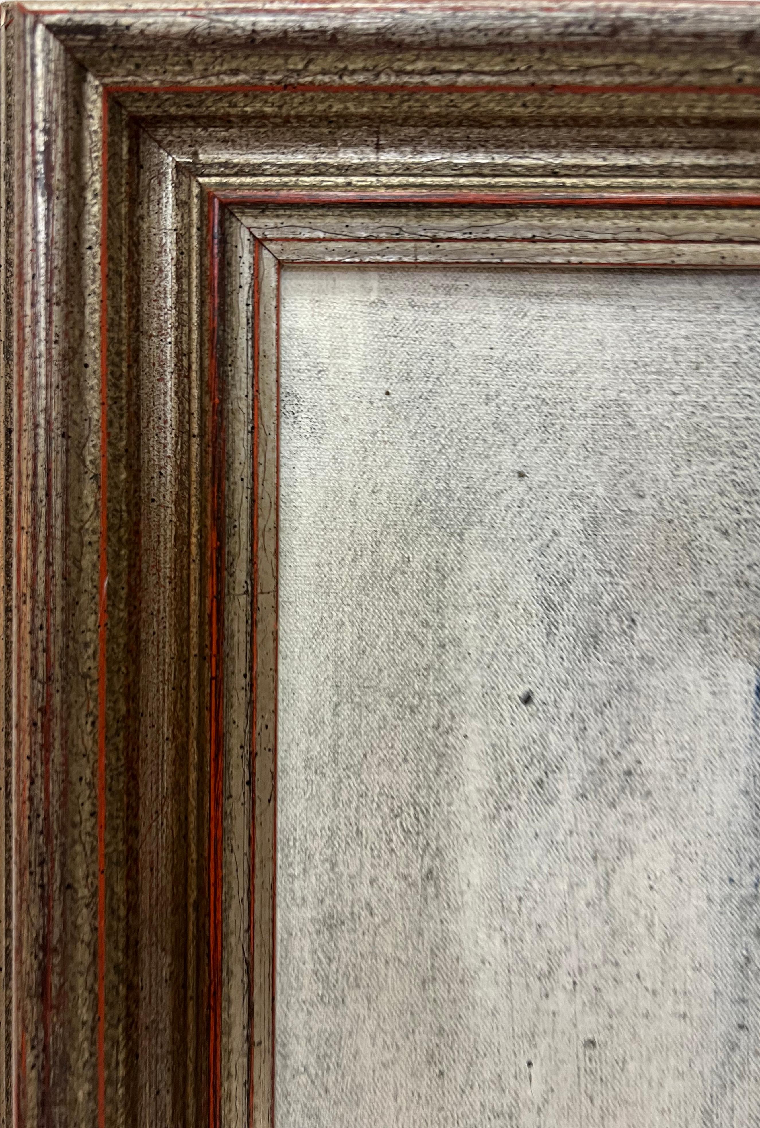 Fine XX secolo Gino Hollander 1974 Quadro astratto d'epoca con ritratto femminile in vendita