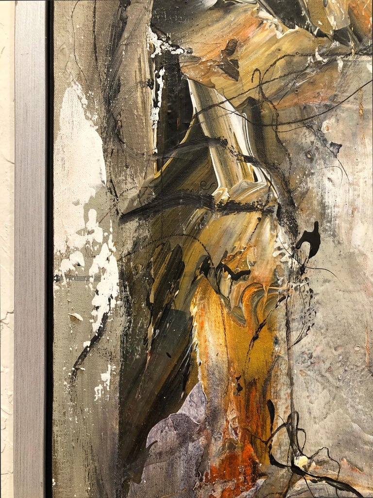 Gino Hollander Female Figure Abstract Expressionist Painting, 1978 For Sale 5