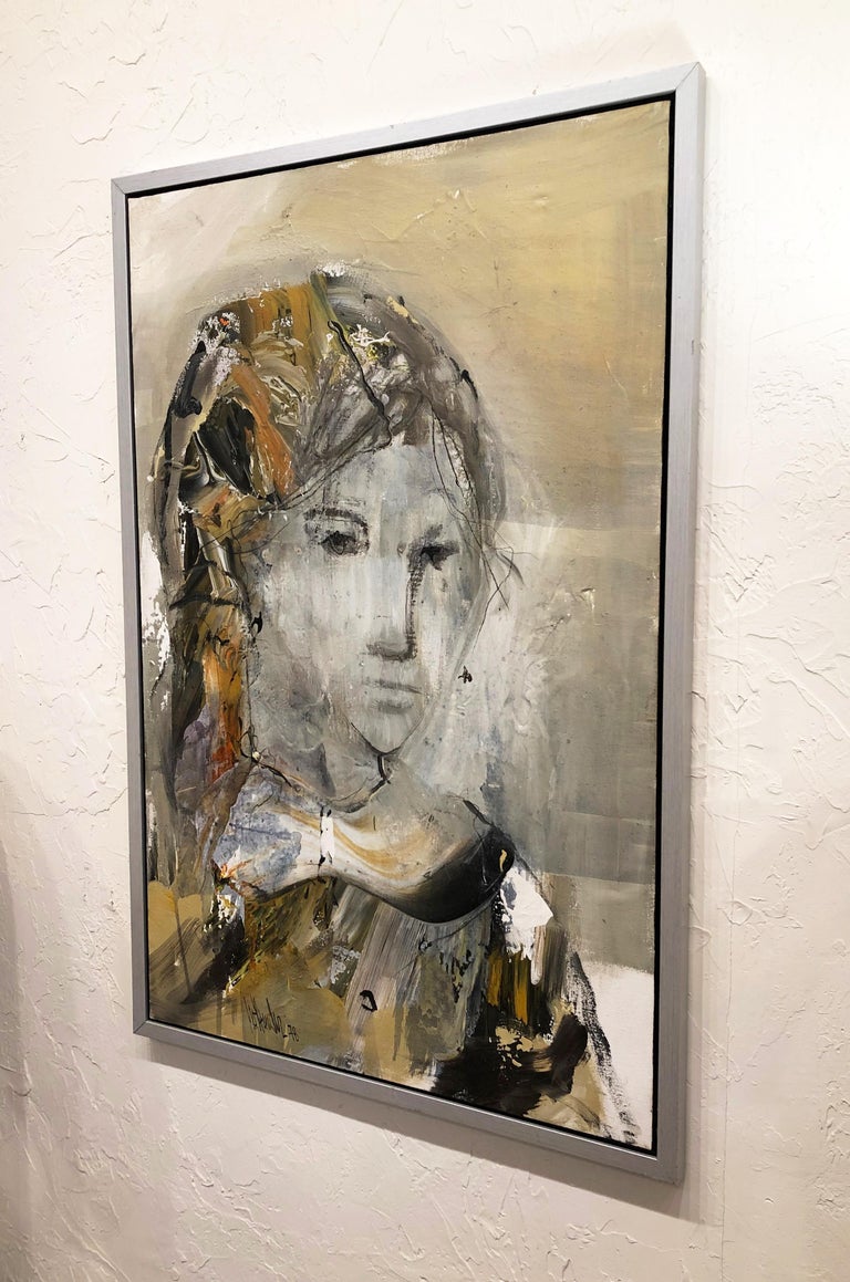 Gino Hollander Female Figure Abstract Expressionist Painting, 1978 For Sale 7