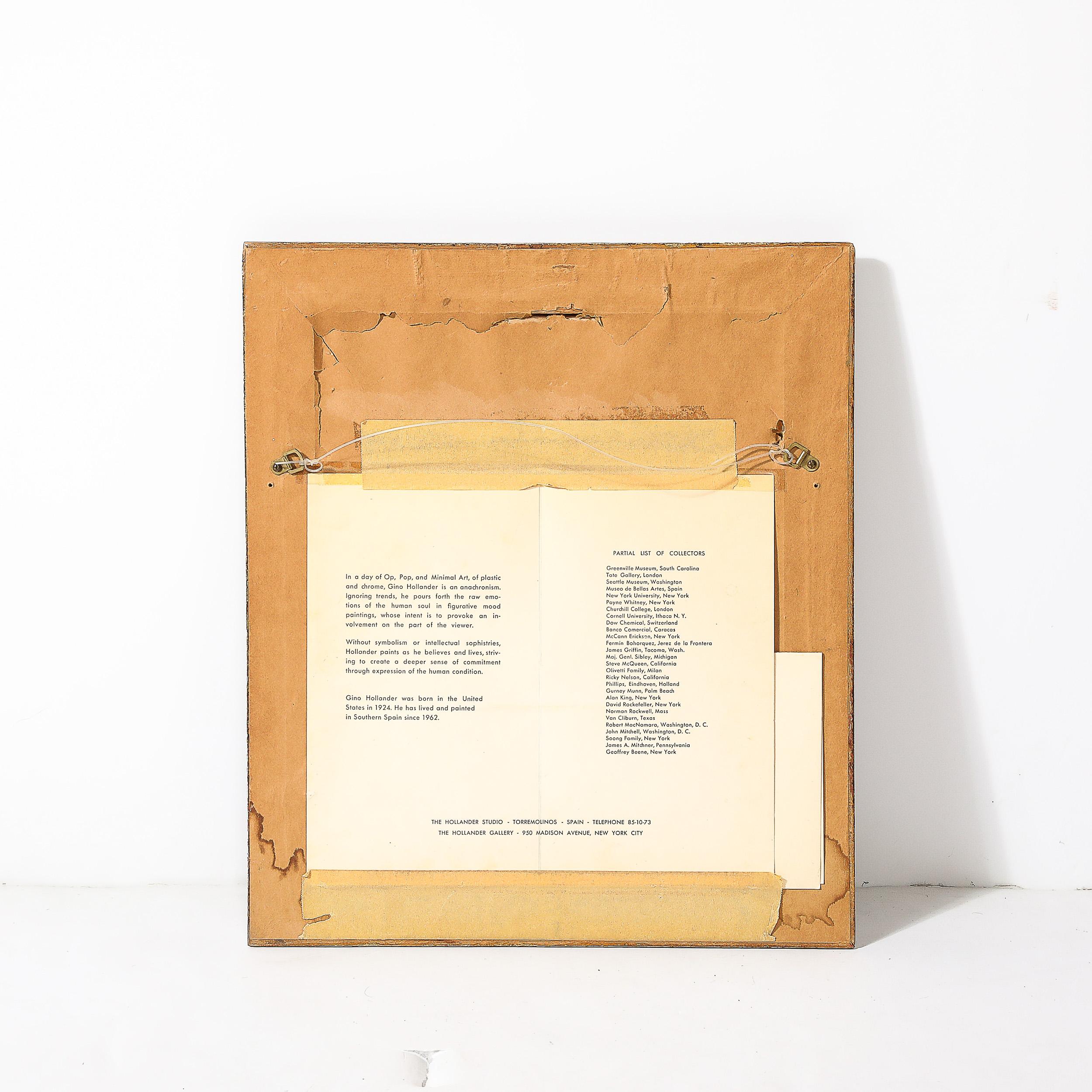 Abstraktes Gemälde eines Segelbootes aus Tinte und Acryl von Gino Hollander aus der Mitte des Jahrhunderts im Angebot 10