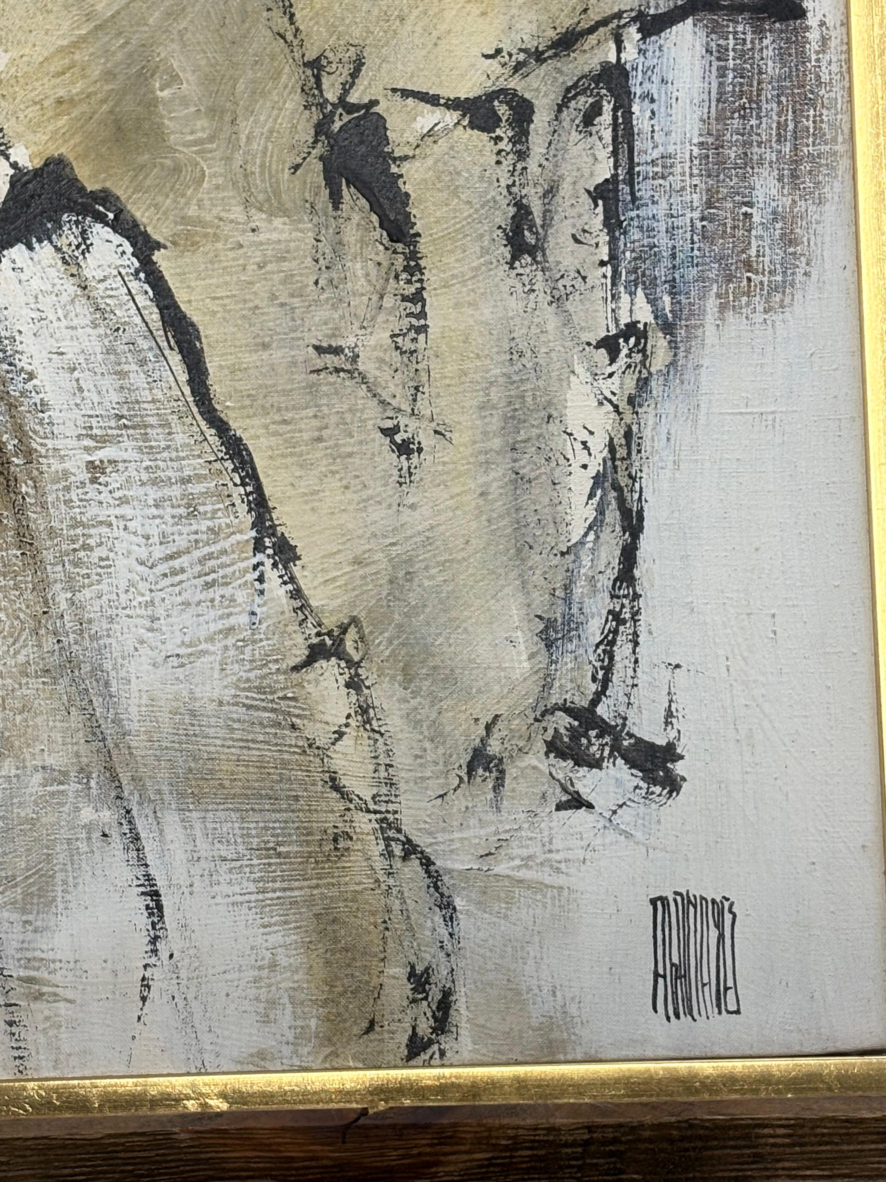 Peinture originale à l'huile sur toile de Gino Hollander 