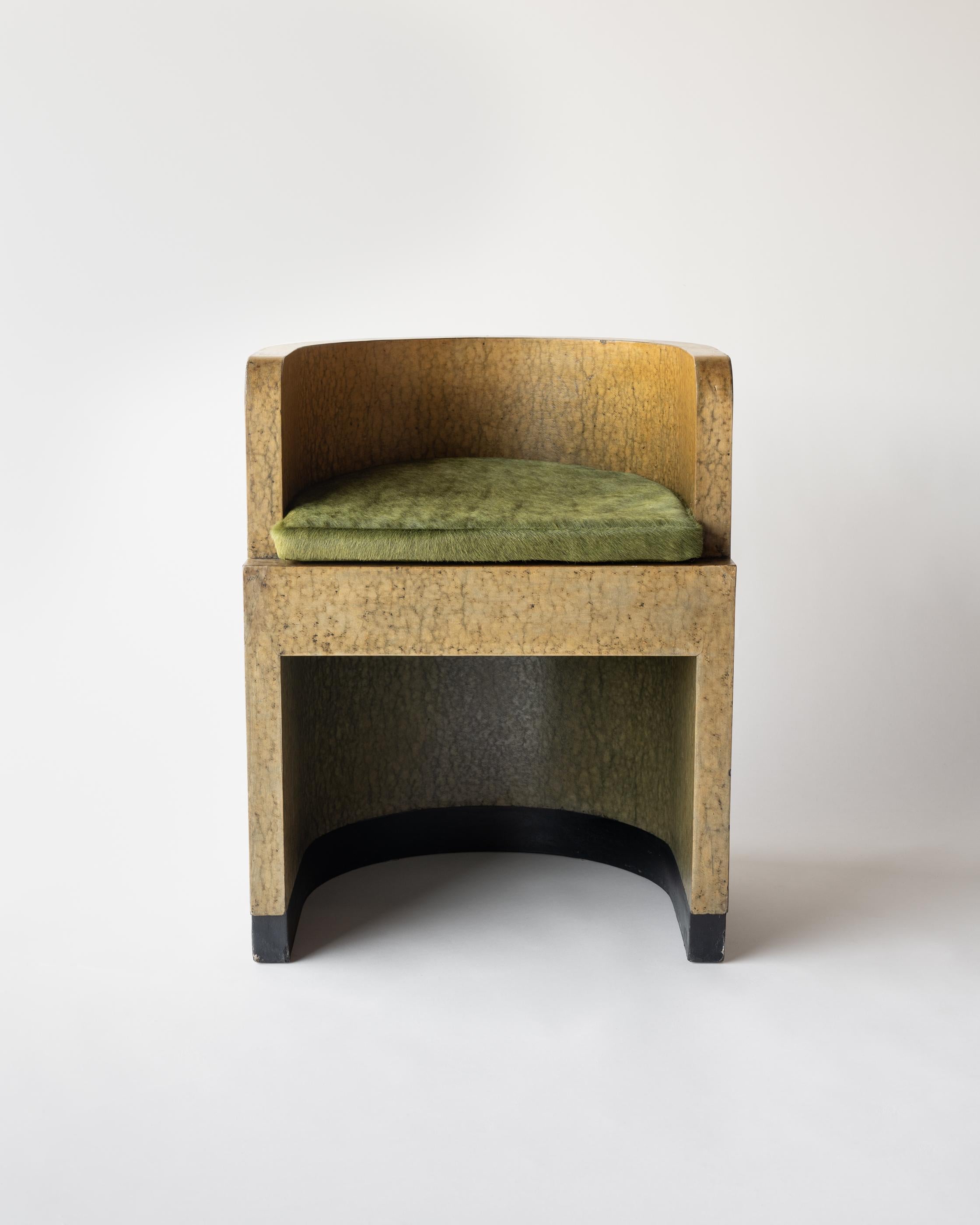 Gino Levi Montalcini & Giuseppe Pagano, Curved Back Armchair, c. 1928 In Good Condition For Sale In Los Angeles, CA