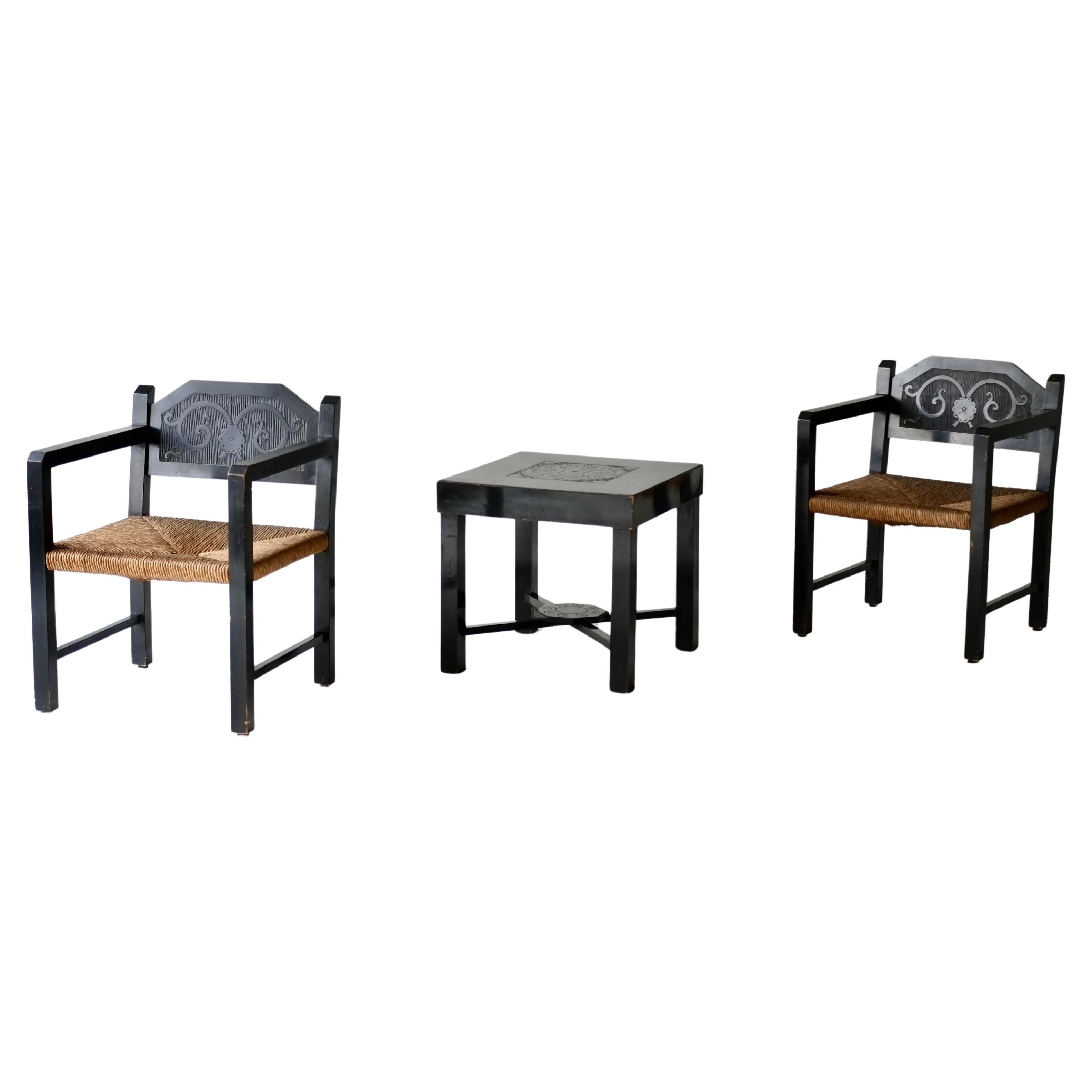 Fauteuils et tables Gino Maggioni (1898-1955) en vente