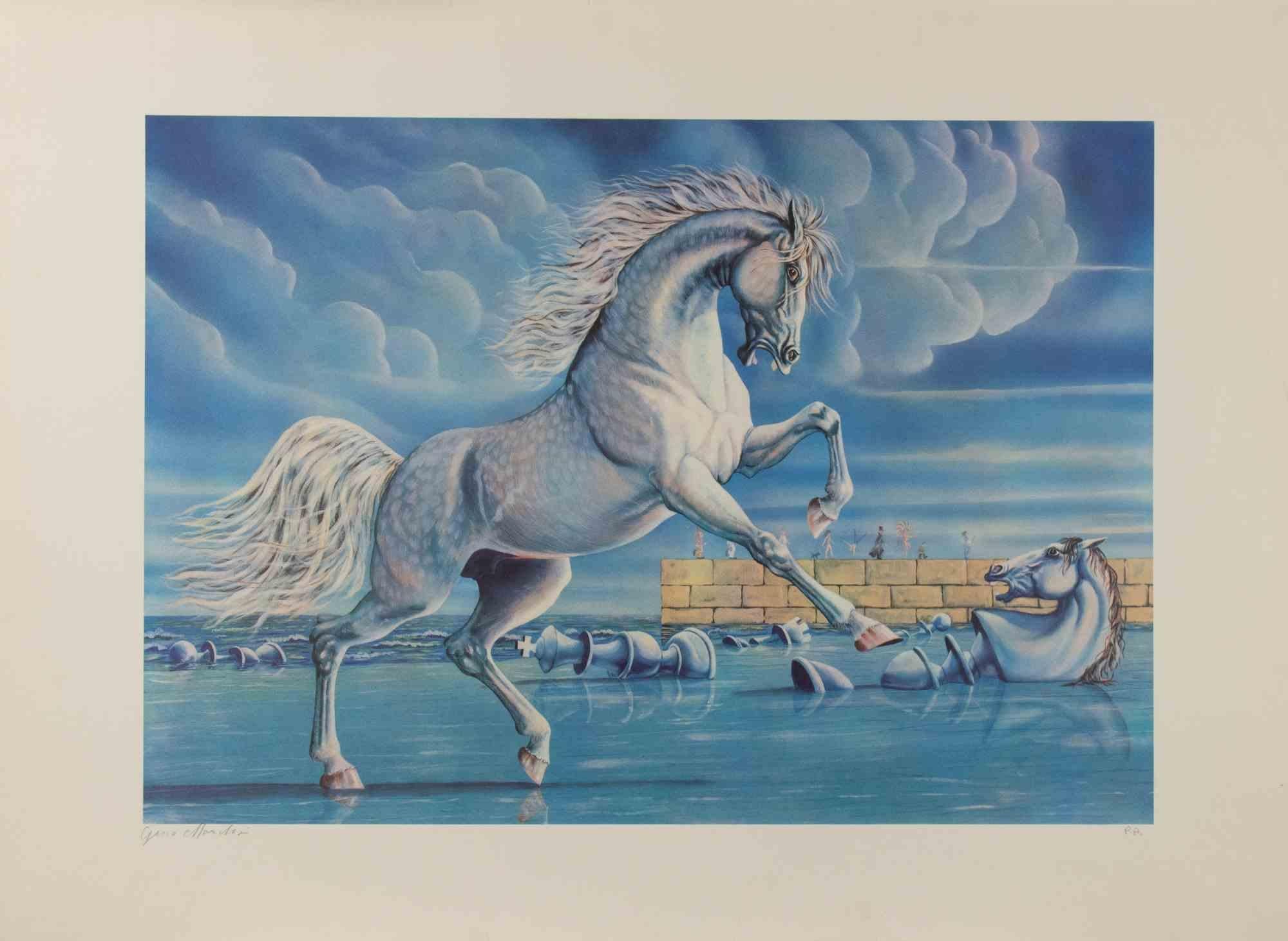 Horse - Lithograph by Gino Marchesi - 1980s