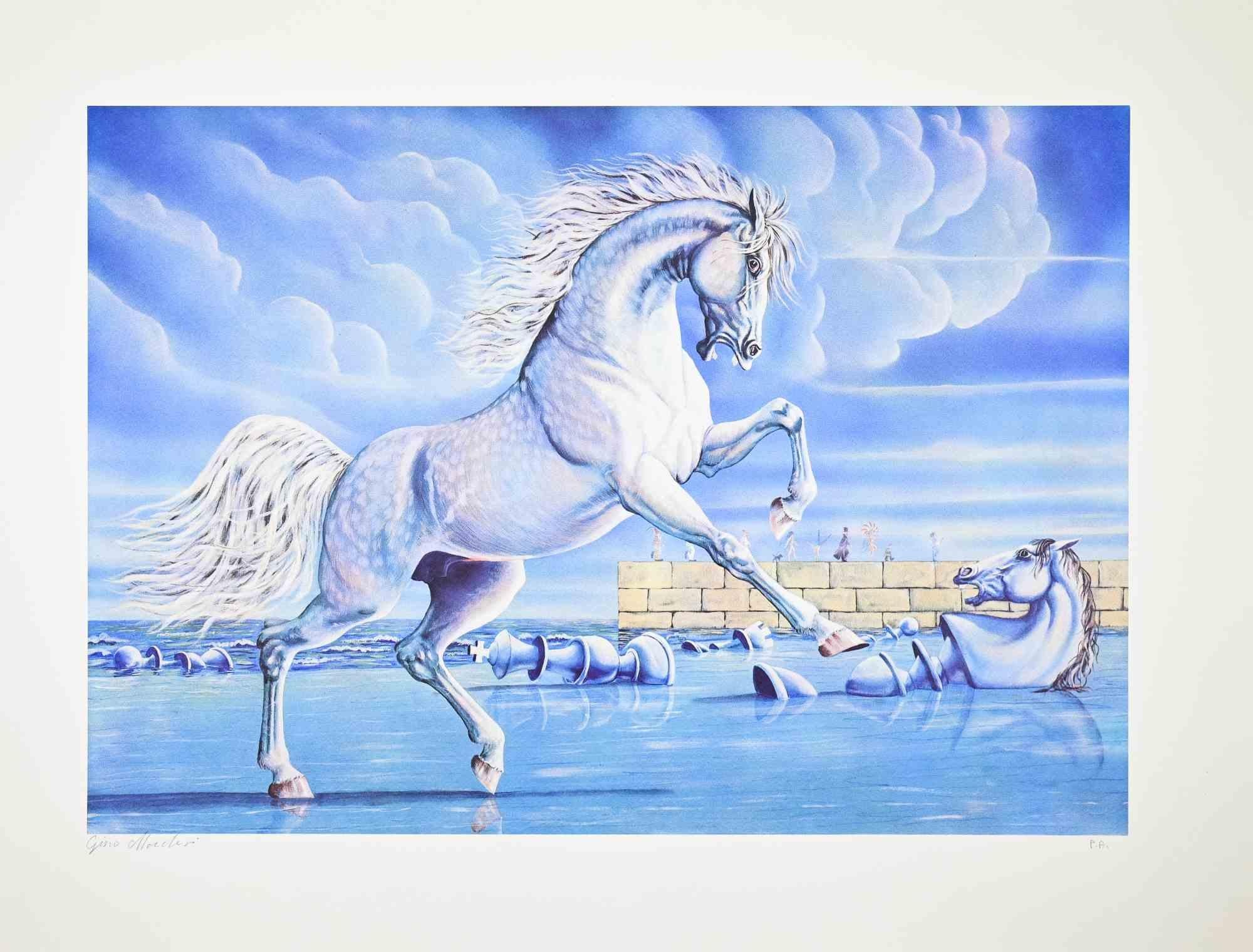 Gino Marchesi Figurative Print - Horse Lithograph, Contemporary Style, Artist Proof, 1980s, Unframed