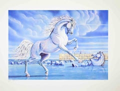 Cheval - Lithographie de Gino Marchesi - années 1980