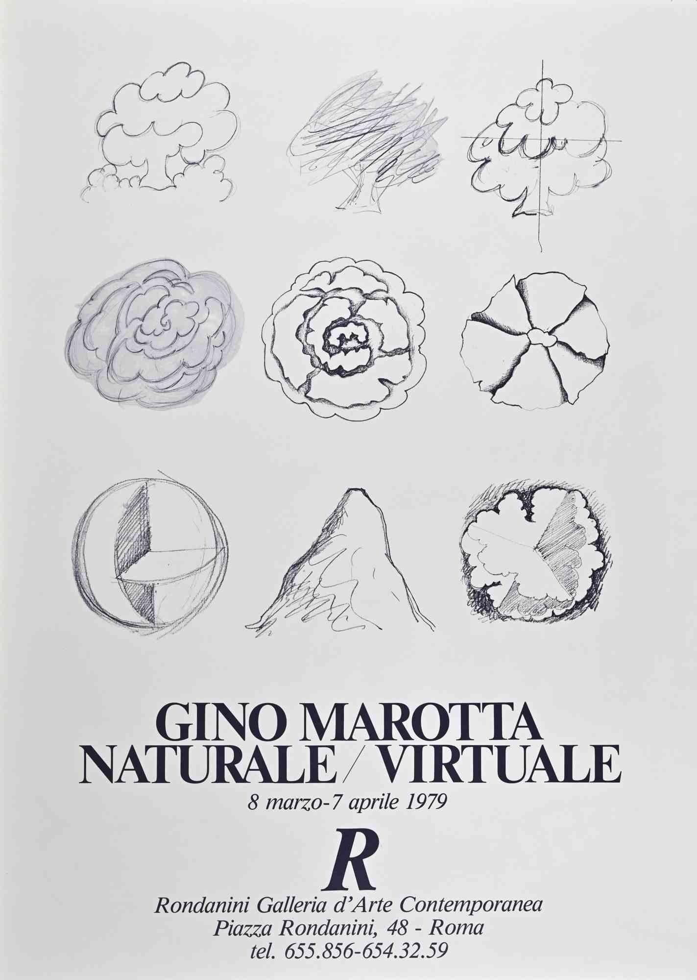 Gino Marotta. Naturale / Virtuale è un offset realizzato da Gino Marotta nel 1979.

Il poster è stato realizzato per la mostra "Nature/Virtual" dell'artista nella famosa Galleria Rondanini di Roma, dall'8 marzo al 7 aprile (1979).

Condizioni molto