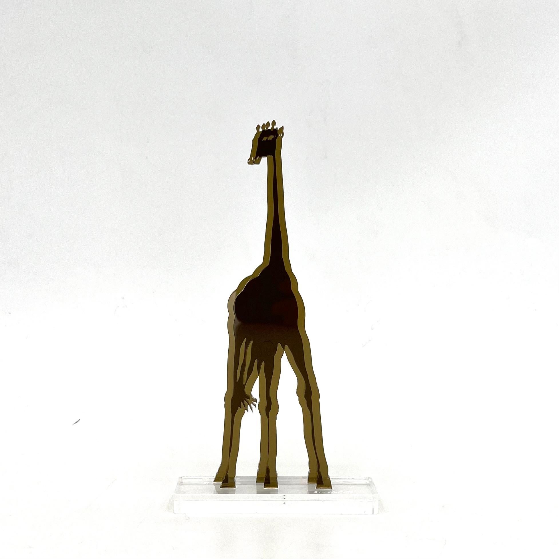 Acrilico Gino MAROTTA (1935-2012) Giraffa artificiale 2010 in vendita