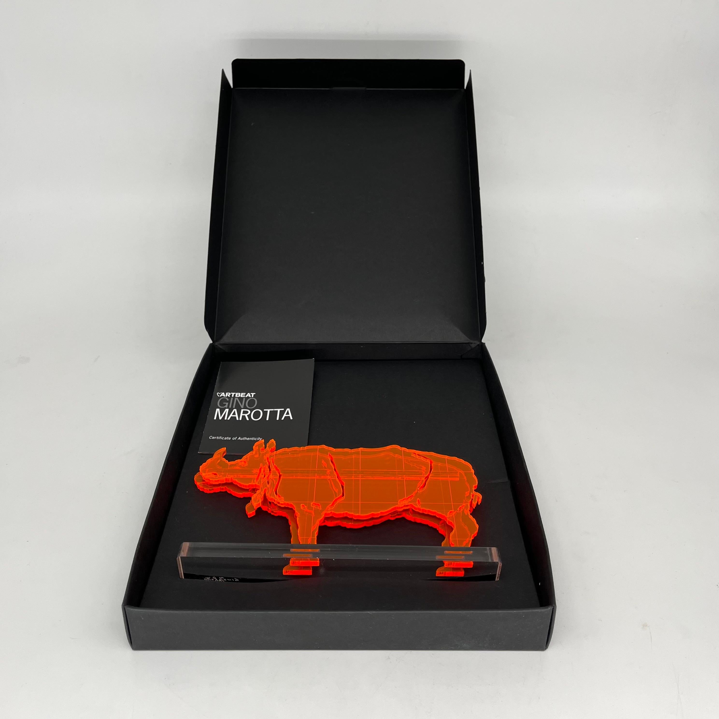 Acrylic Gino MAROTTA (1935-2012) Rinoceronte artificiale 2010 For Sale