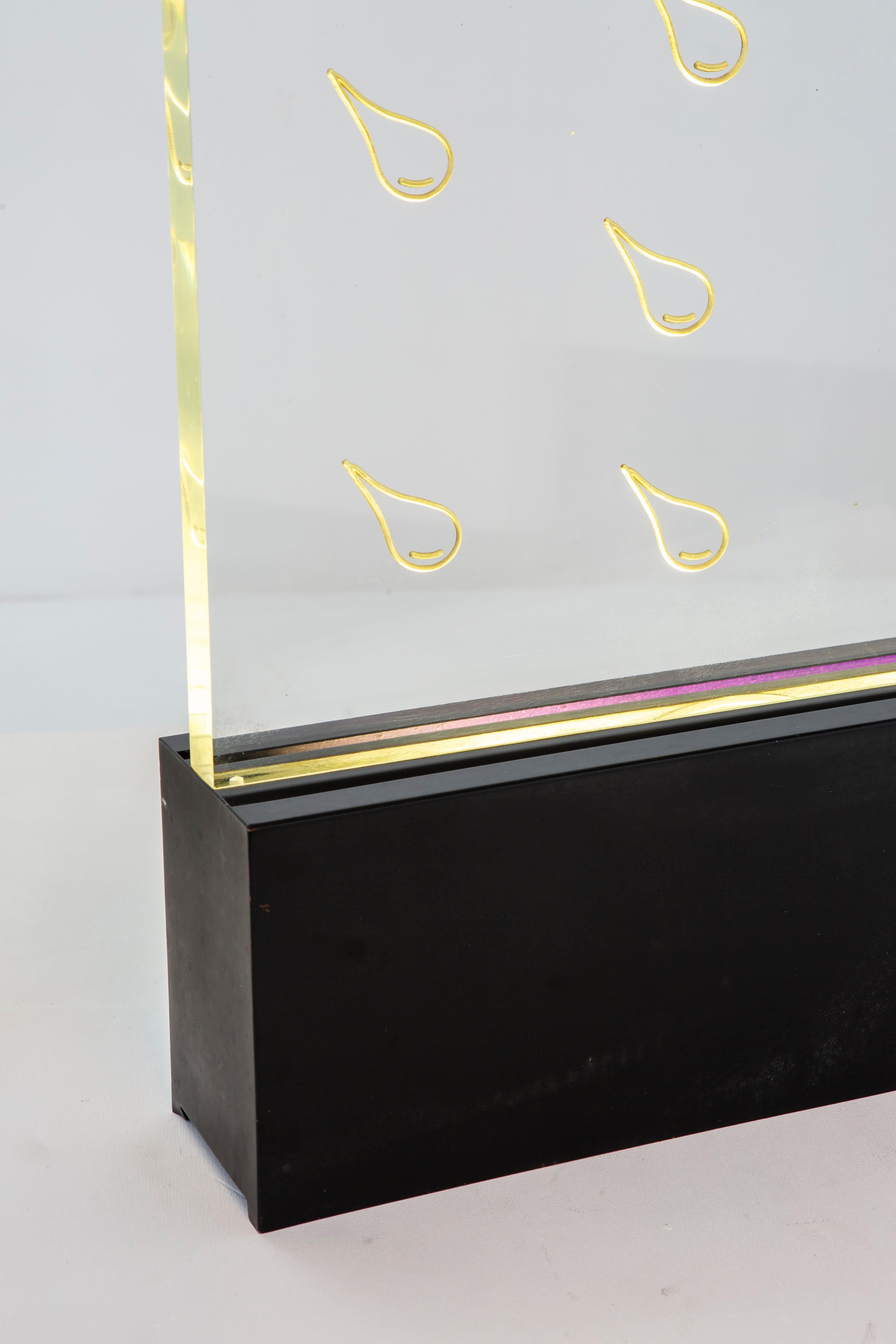 Gino Marotta Light Sculpture Pioggia in Lacquered Metal and Plexiglass '70s For Sale 2