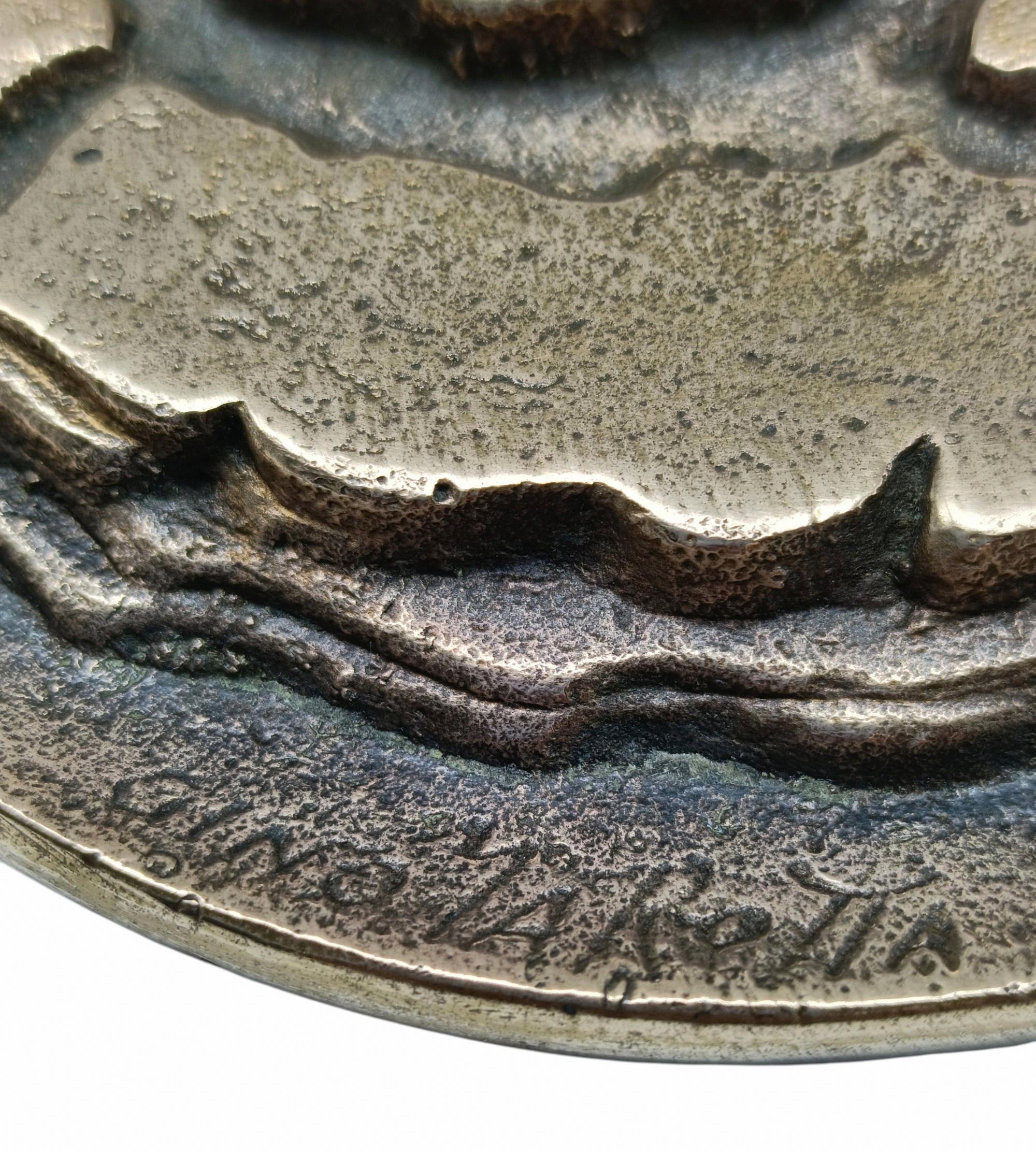 Gino Marotta Deko-Bronzemedaillon 'La Rosa Sibillina', signiert, 2000er Jahre (Moderne der Mitte des Jahrhunderts) im Angebot