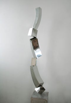 Scultura astratta "Art" in acciaio inossidabile di Gino Miles