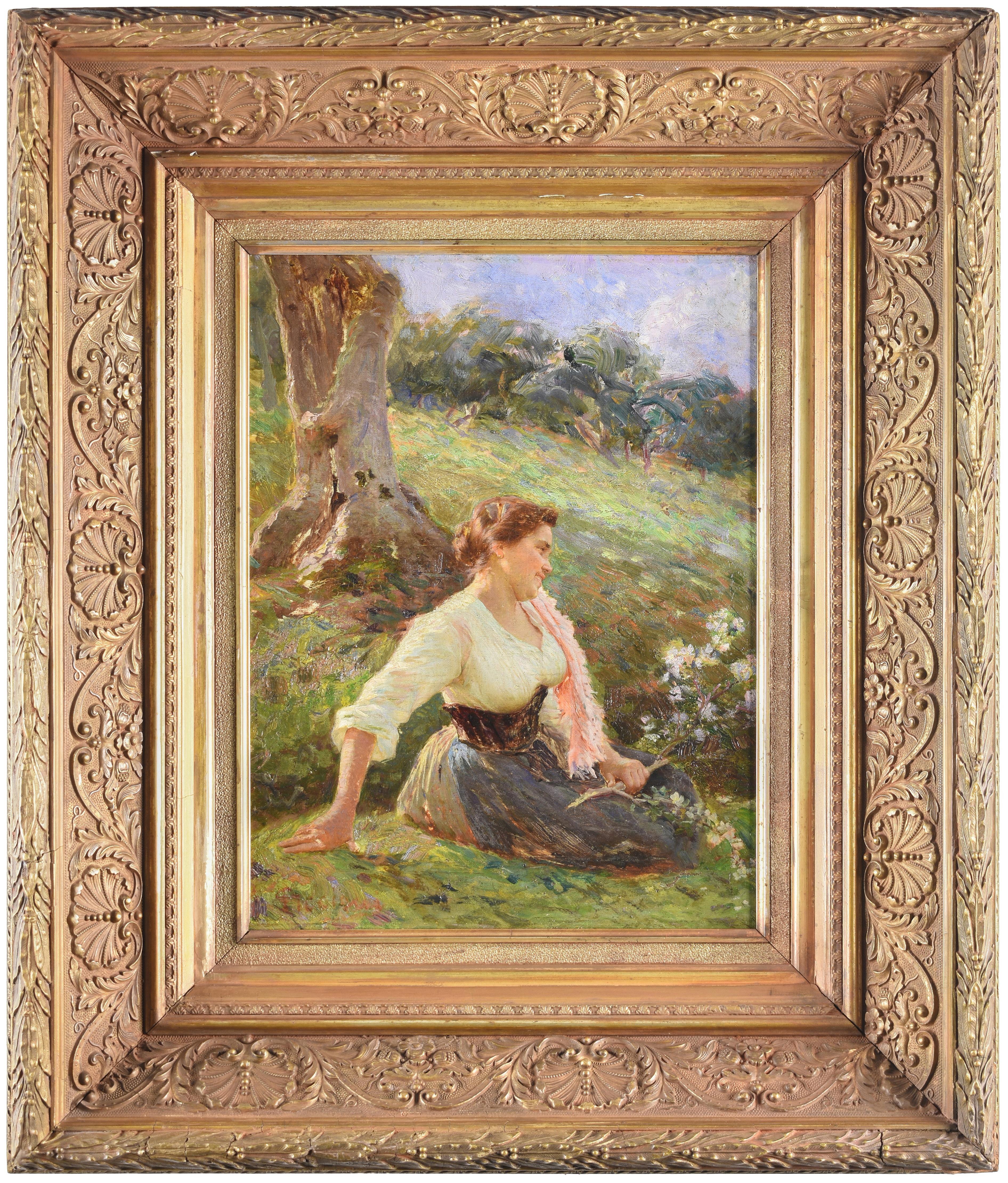 Portrait of a woman in the Italian countryside