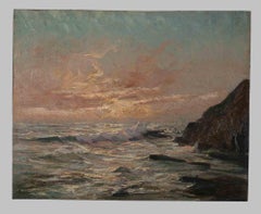 Sea and Rocks - Oil on Canvas by Gino Pira - 1937