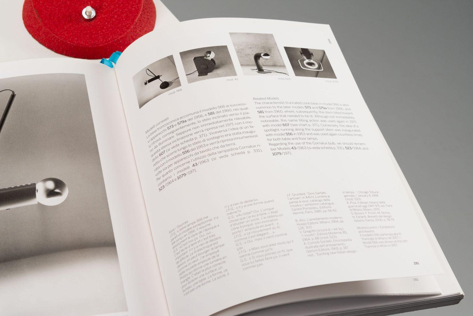 Gino Sarfatti 566 Lámpara de mesa Arteluce en rojo, Italia, 1956 en venta 8