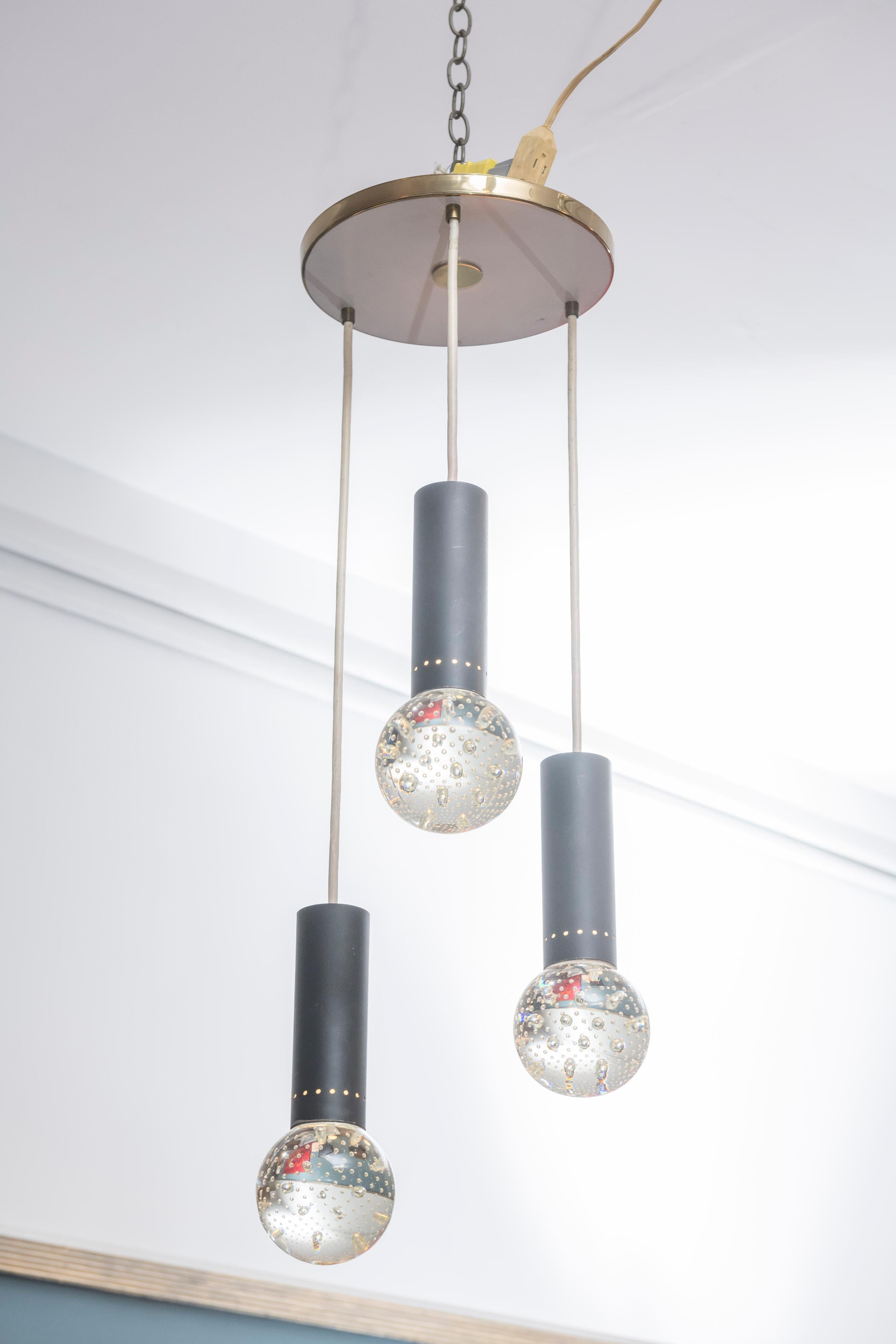 Glass Gino Sarfatti and Archimede Seguso Chandelier for Lightolier For Sale