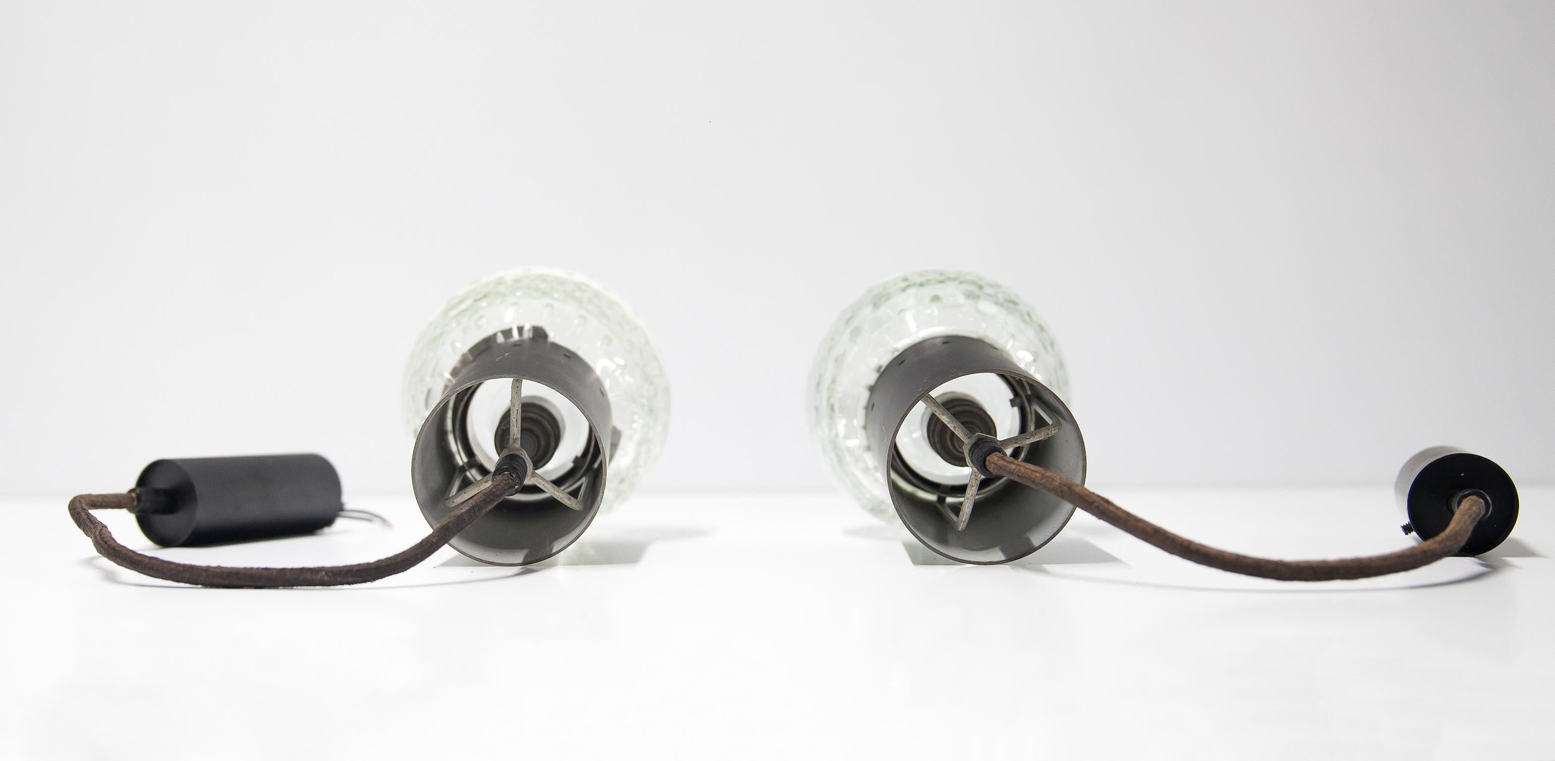 Italian Gino Sarfatti Archimede Seguso Murano Glass Pendant Lamps for Arteluce 1960s For Sale