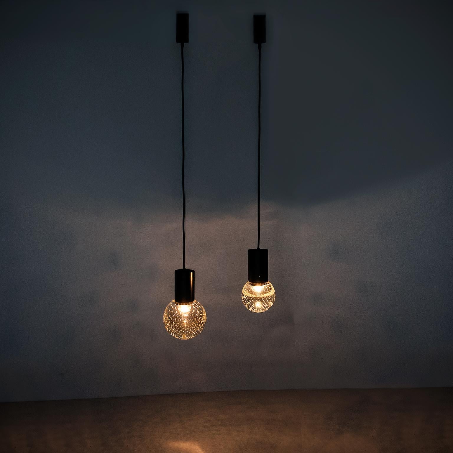 Metal GINO SARFATTI ARCHIMEDE SEGUSO MURANO GLASS PENDANT LAMPS FOR ARTELUCE 1960s