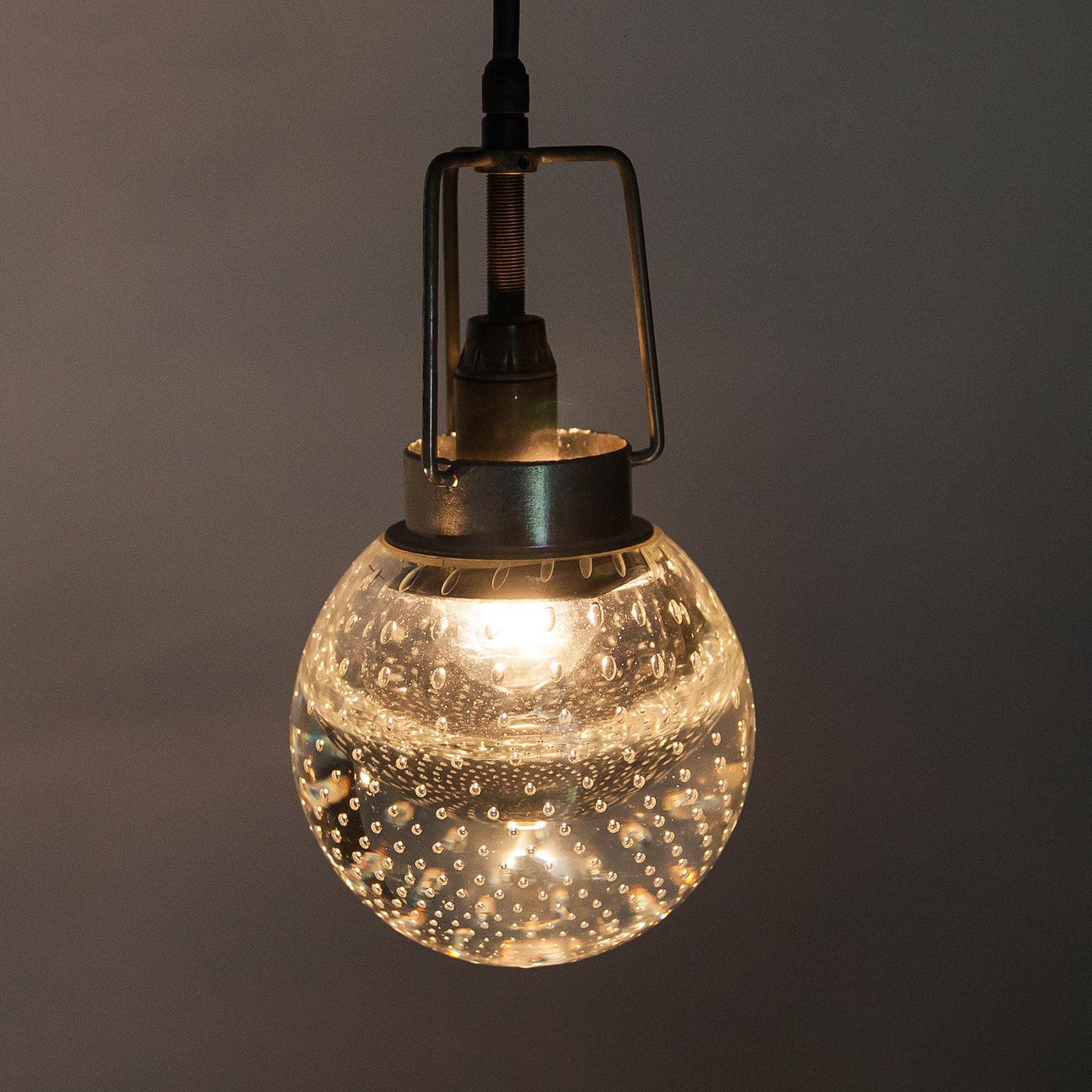 GINO SARFATTI ARCHIMEDE SEGUSO MURANO GLASS PENDANT LAMPS FOR ARTELUCE 1960s 2