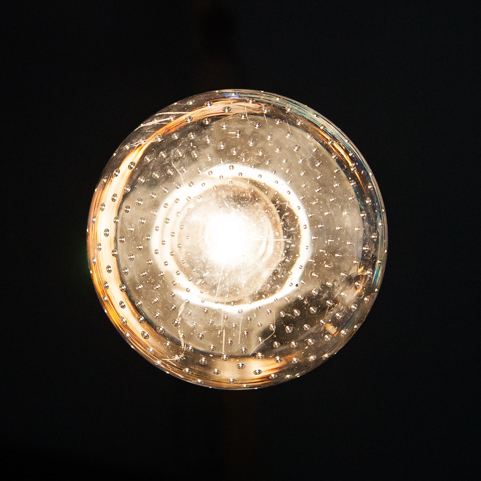 GINO SARFATTI ARCHIMEDE SEGUSO MURANO GLASS PENDANT LAMPS FOR ARTELUCE 1960s 3