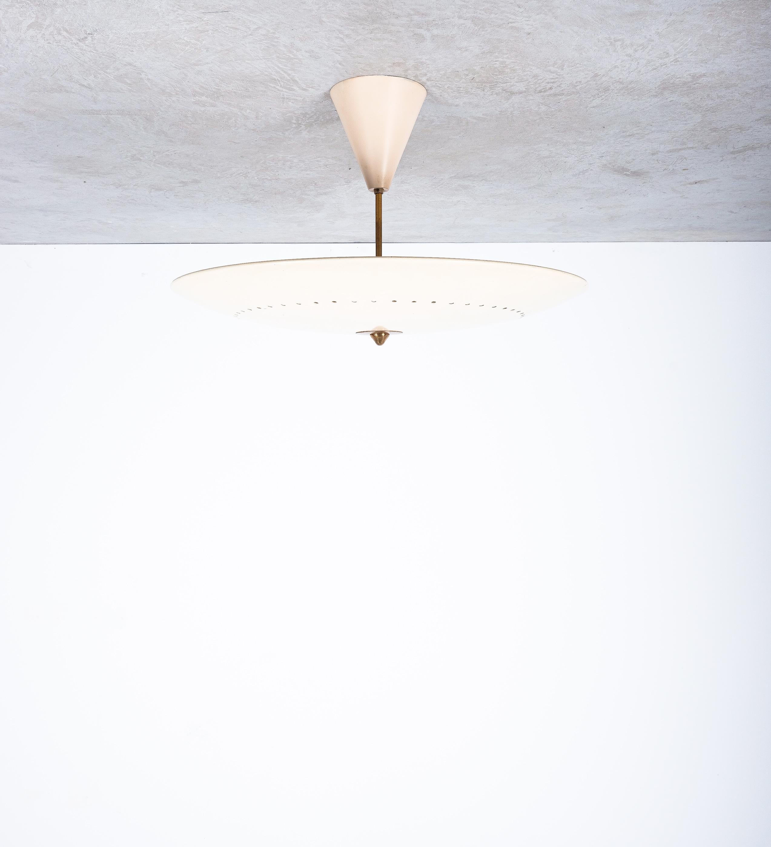 Brass Gino Sarfatti Arteluce 2031 Ceiling Lamp or Semi Flush Mount, Italy, 1950