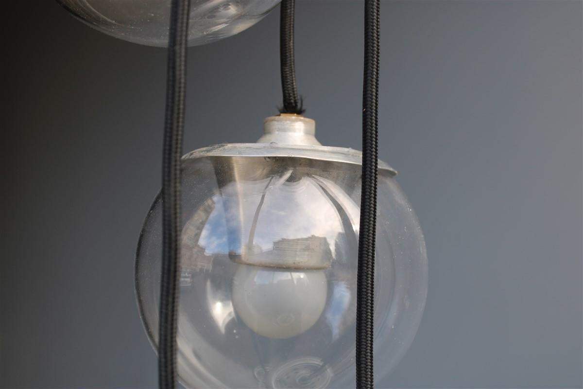 Gino Sarfatti Arteluce Ceiling Lamp 1965 Model 2095 Balls Glass Aluminum For Sale 4