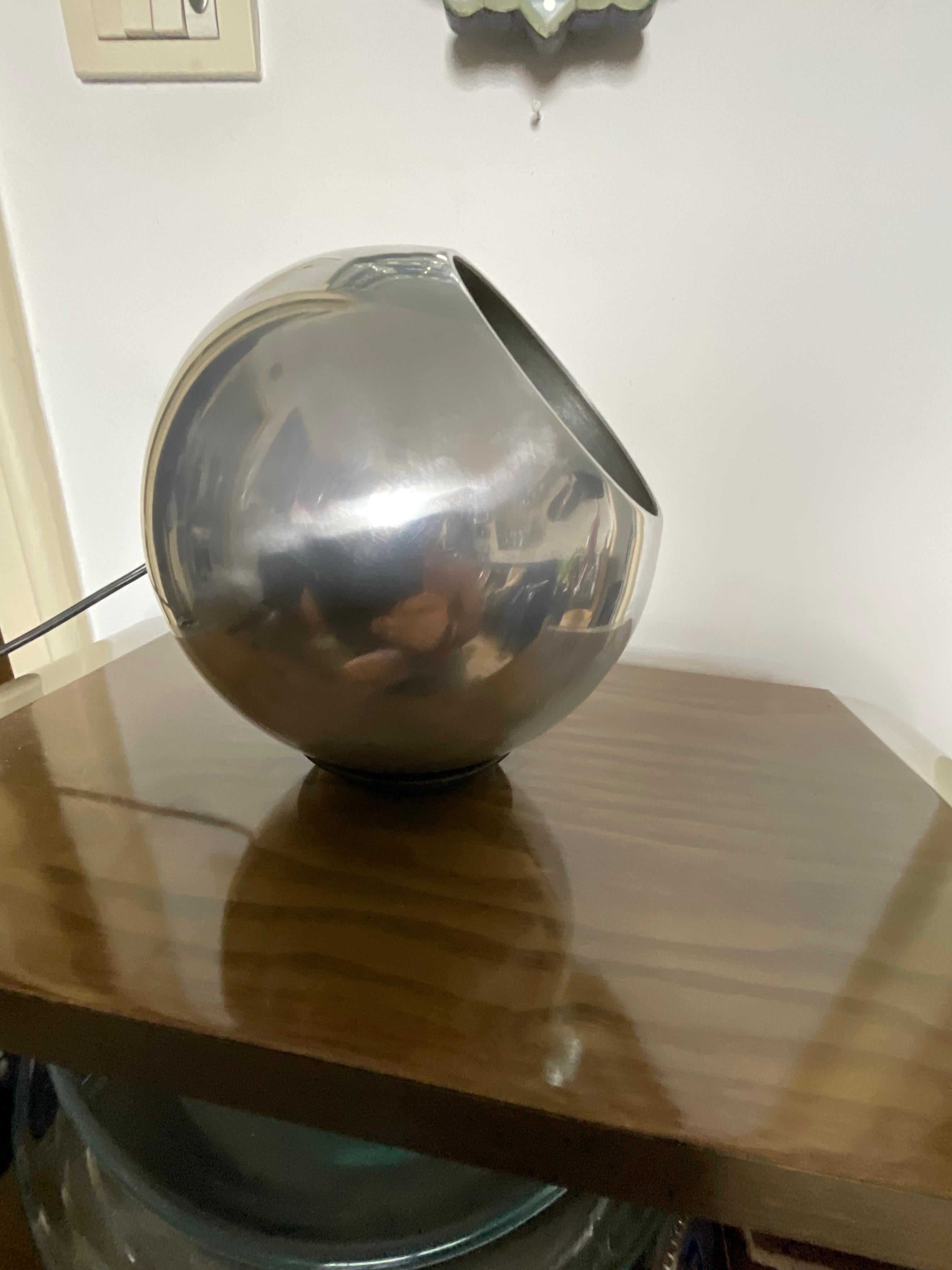 GINO SARFATTI - ARTELUCE Lampada in alluminio lucidato - Mod. 586 - ITALIA 1962. For Sale 1