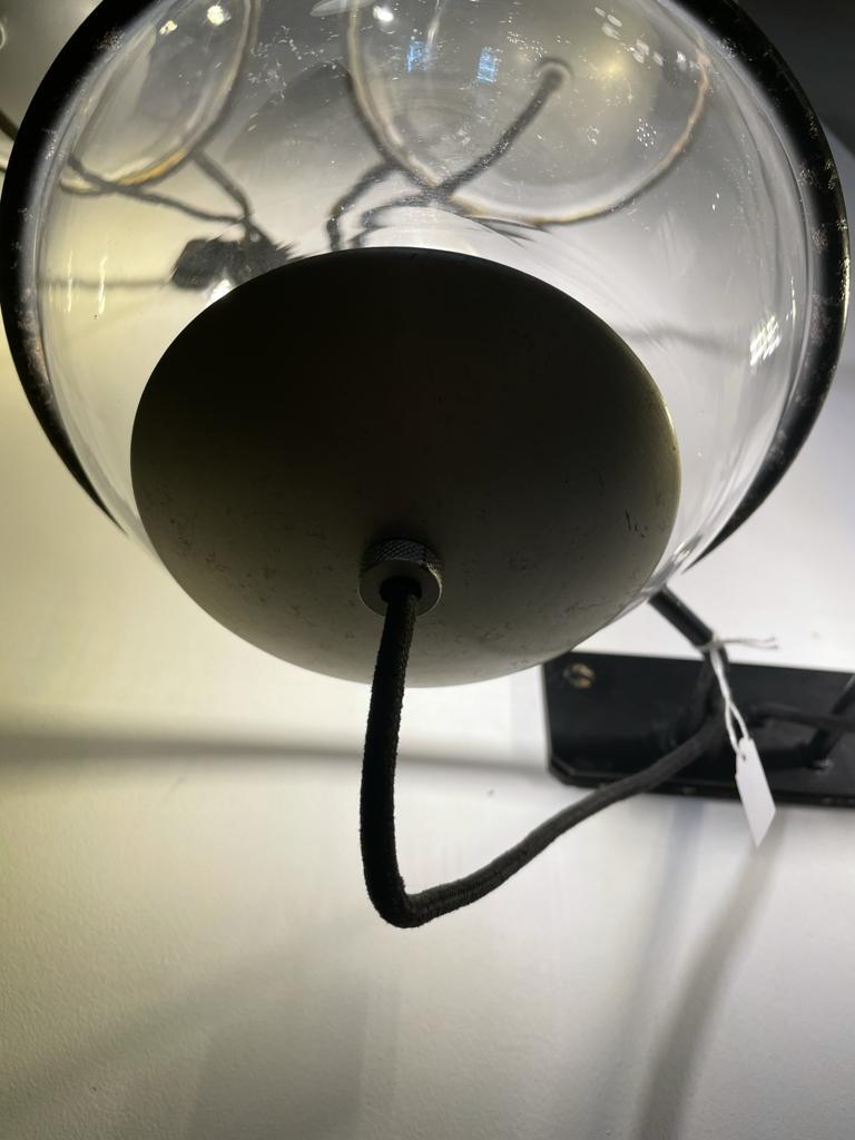 Gino Sarfatti Arteluce Mod. 238/2 Wall Lights Lacquered Metal Glass, Italy, 1960 For Sale 3