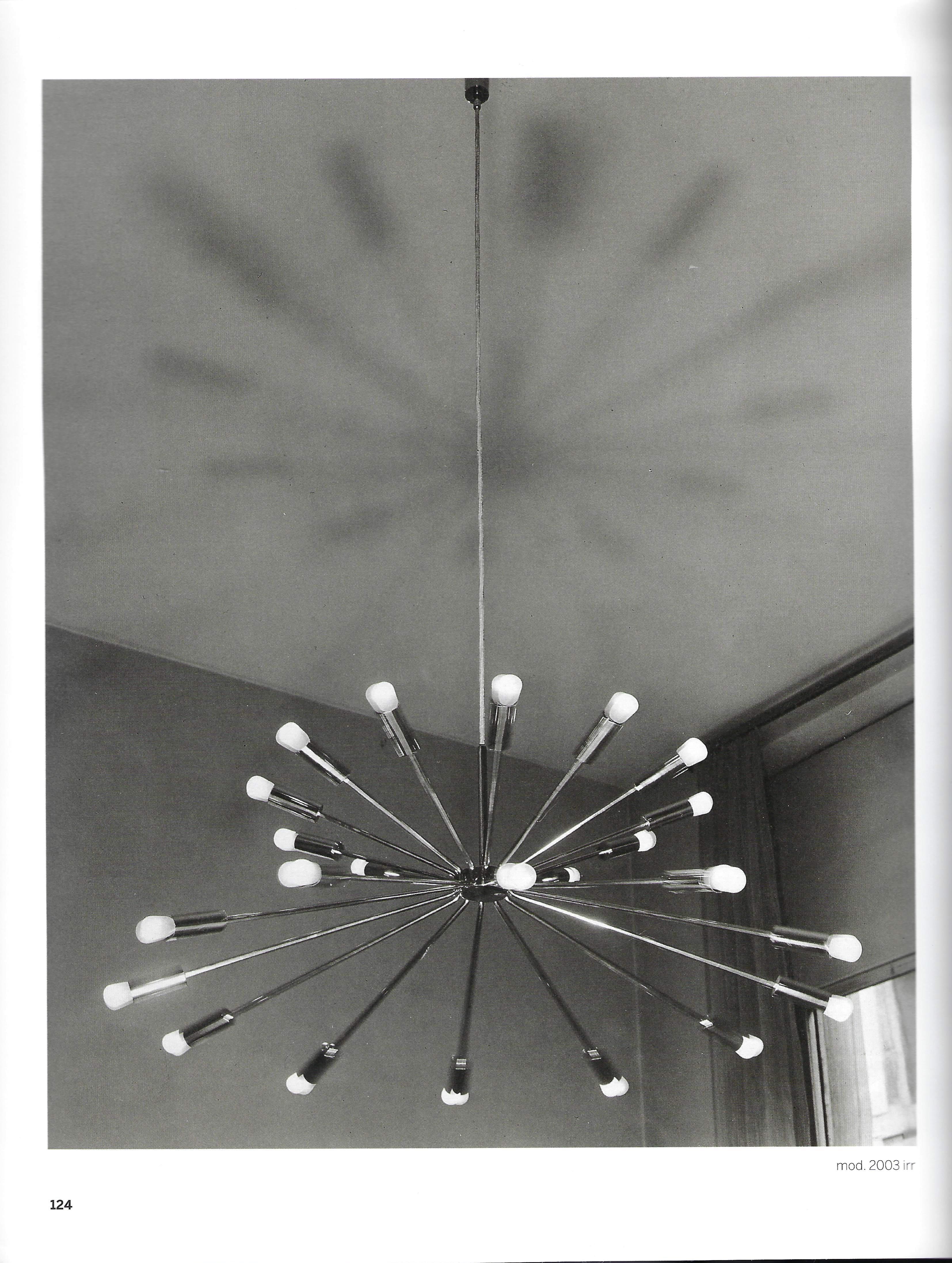 Mid-Century Modern Gino Sarfatti Arteluce Sputnik Chandelier