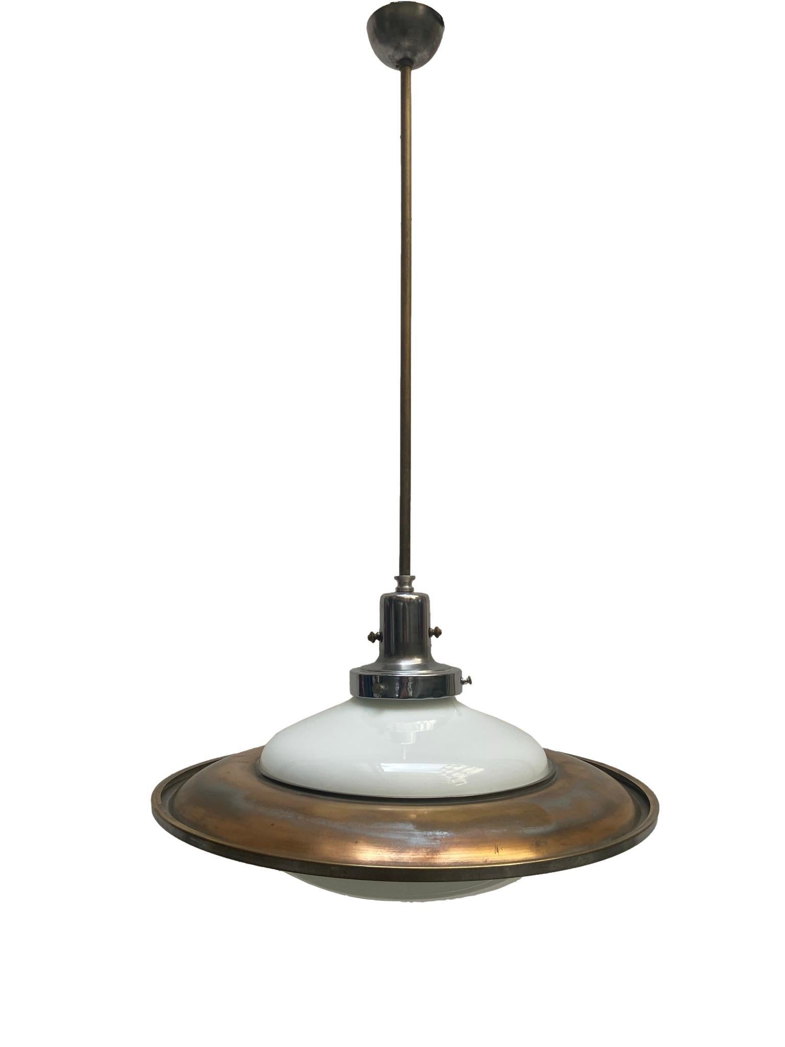 Mid-Century Modern Gino Sarfatti Attributed Rare Chandelier, Italy, 1950s For Sale