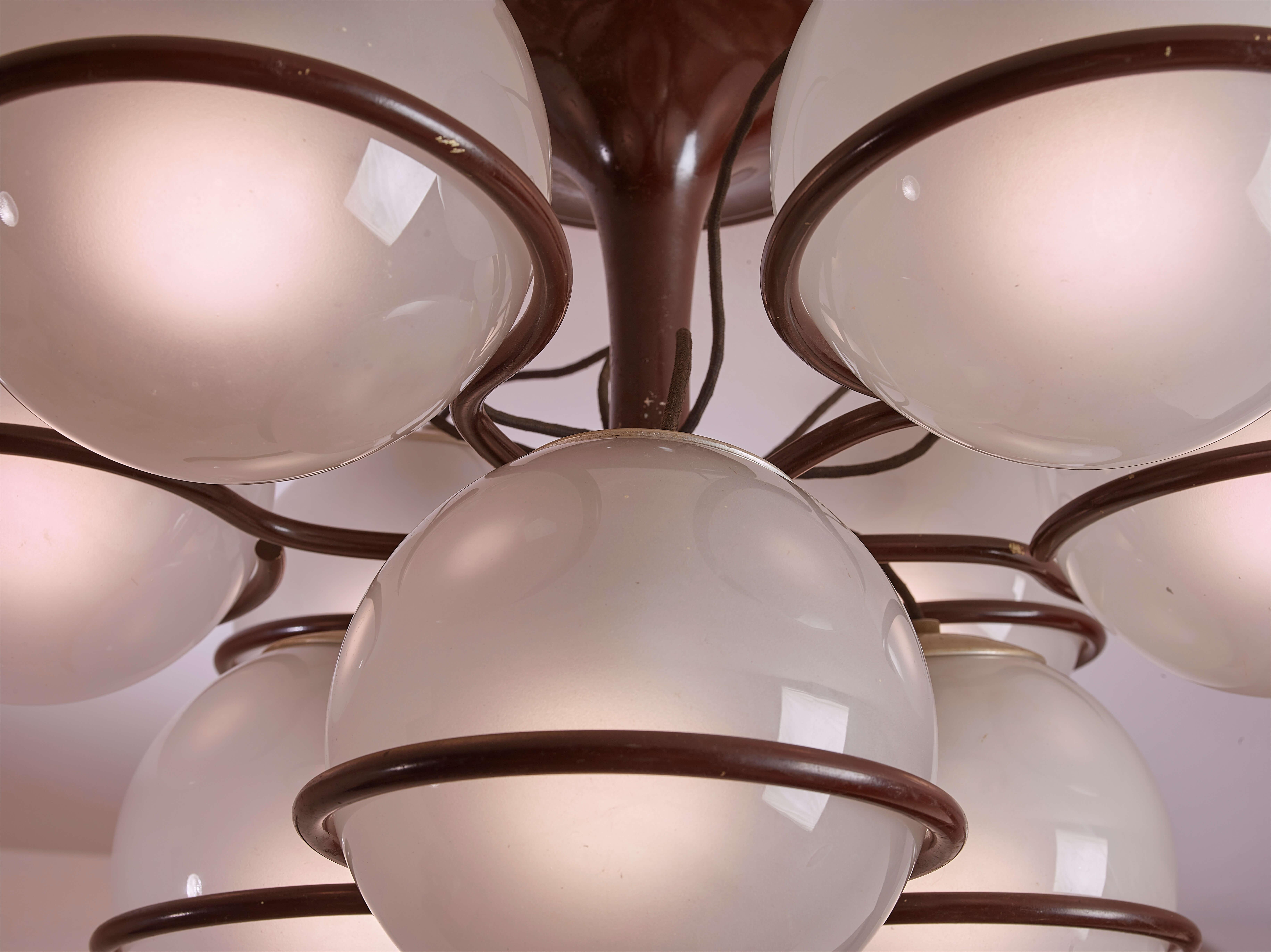 Italiano Lampadario Gino Sarfatti Modello 2042/9 prodotto da Arteluce, Italia, anni '60 in vendita