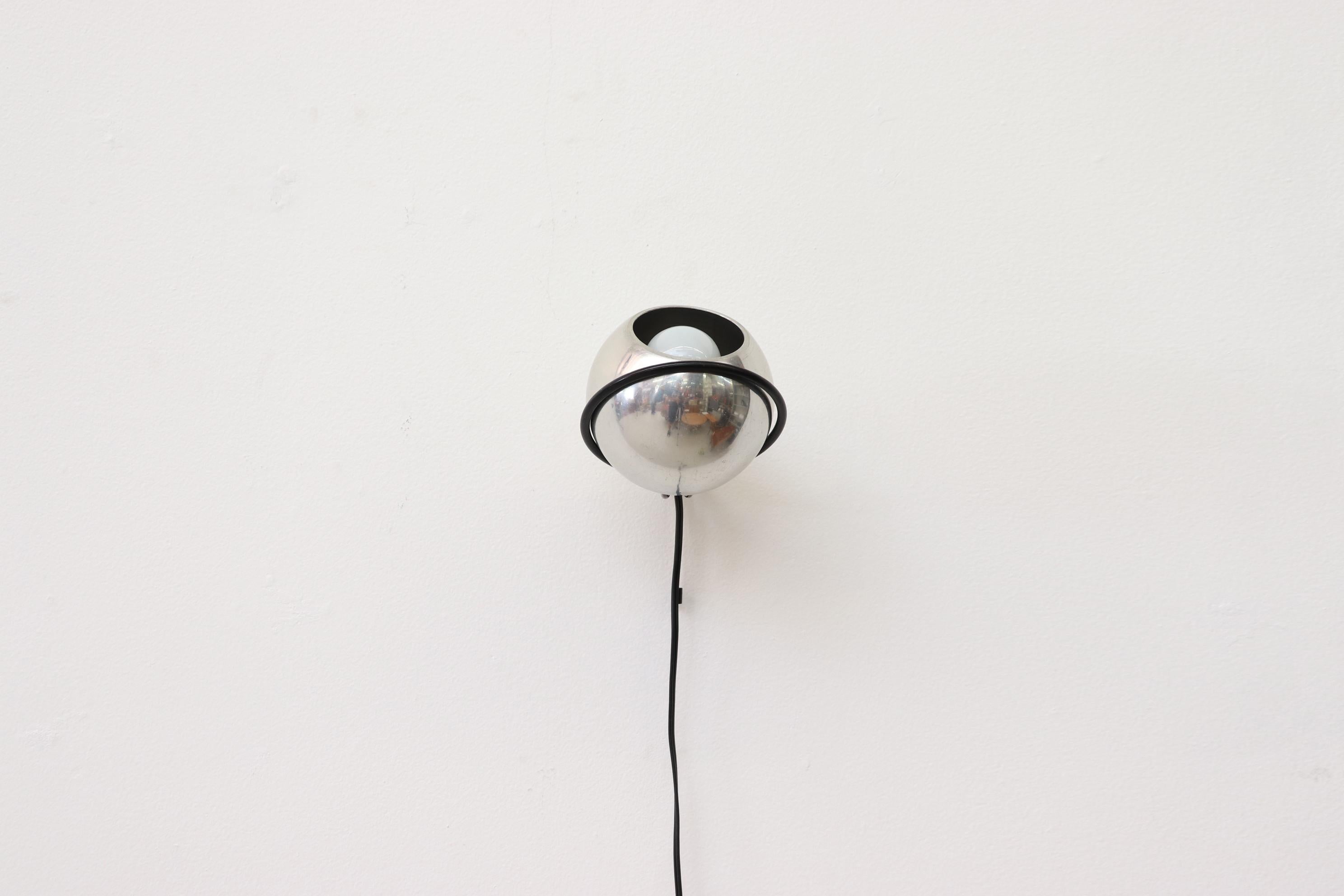 Italian Gino Sarfatti Chrome Globe Lamp