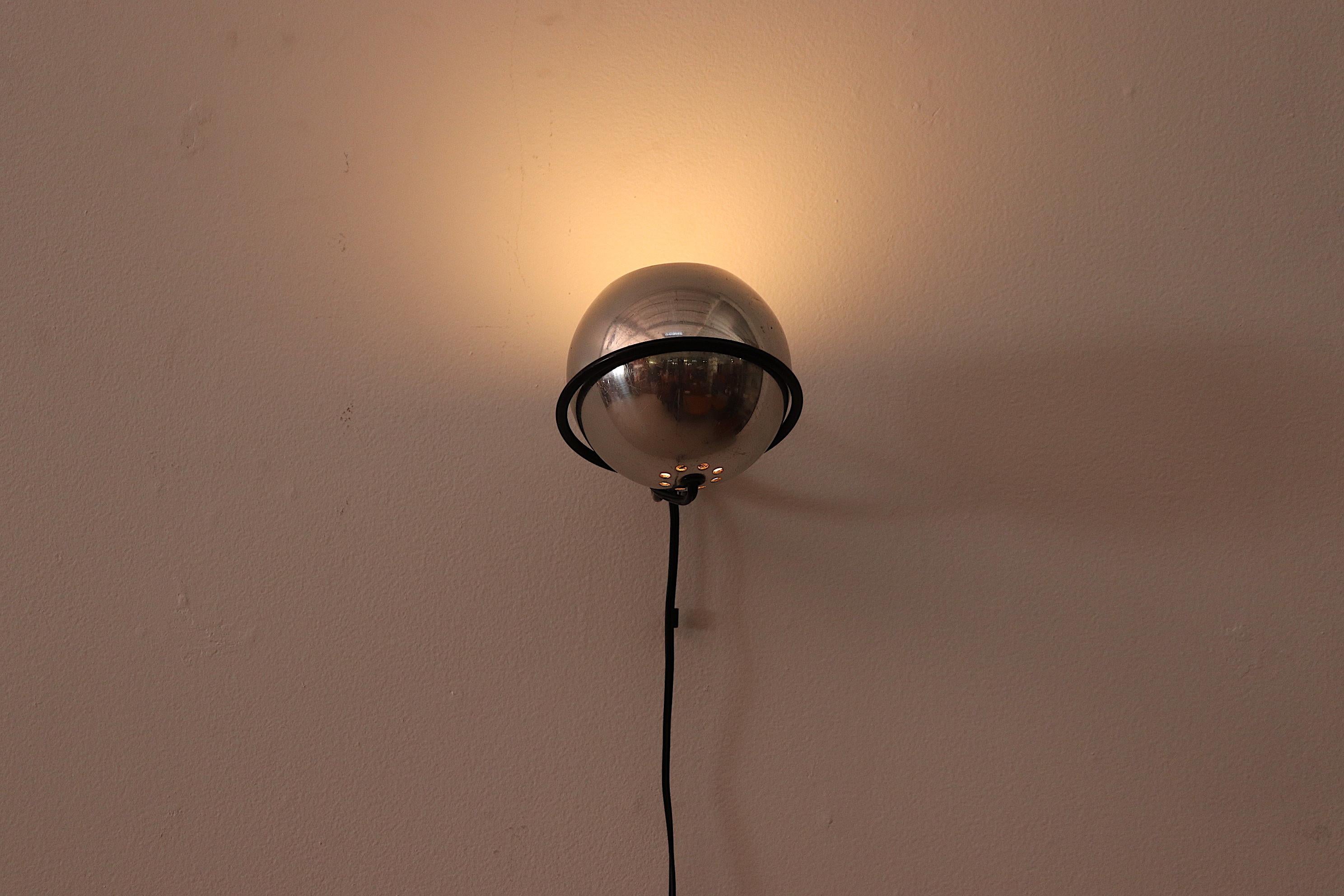 Mid-20th Century Gino Sarfatti Chrome Globe Lamp