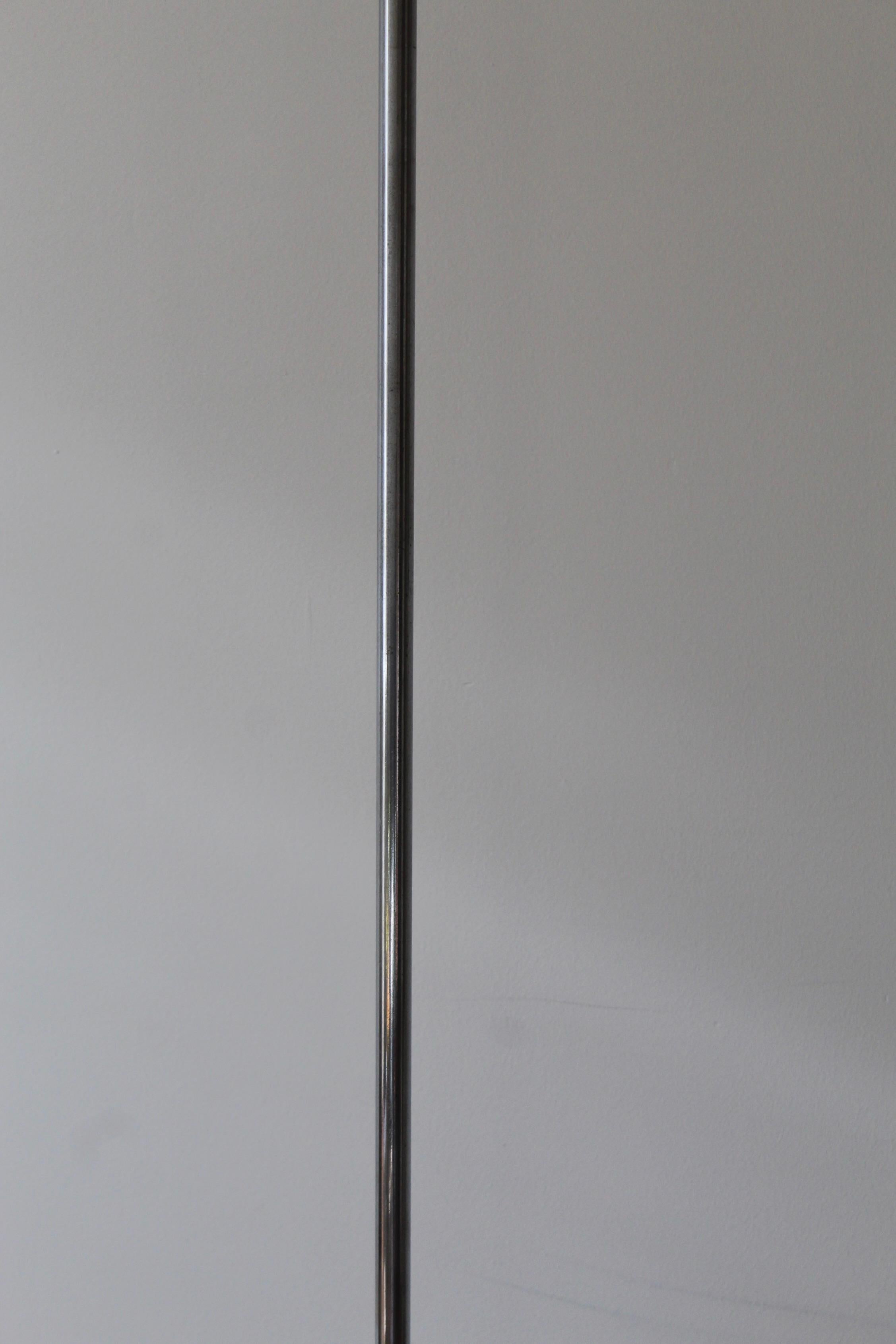 Mid-Century Modern Gino Sarfatti, Floor Lamp, Aluminum, Chrome Metal, Arteluce, Italy, 1950s For Sale