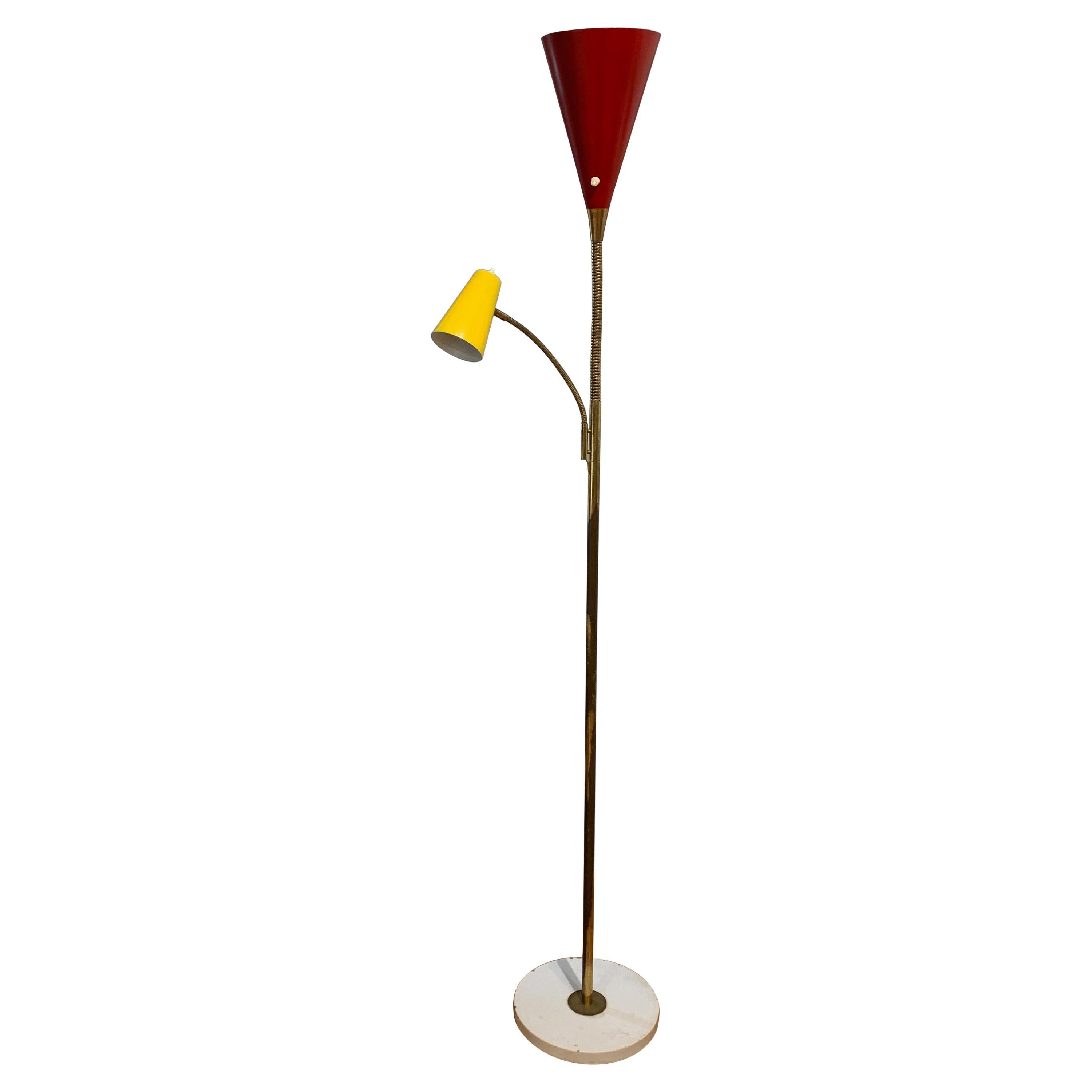 Gino Sarfatti Floor Lamp Model 1044, Made in Italy, 1952, Arteluce Production For Sale