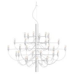 Gino Sarfatti Flos 2097/30 Chandelier 30 Lights Metal White