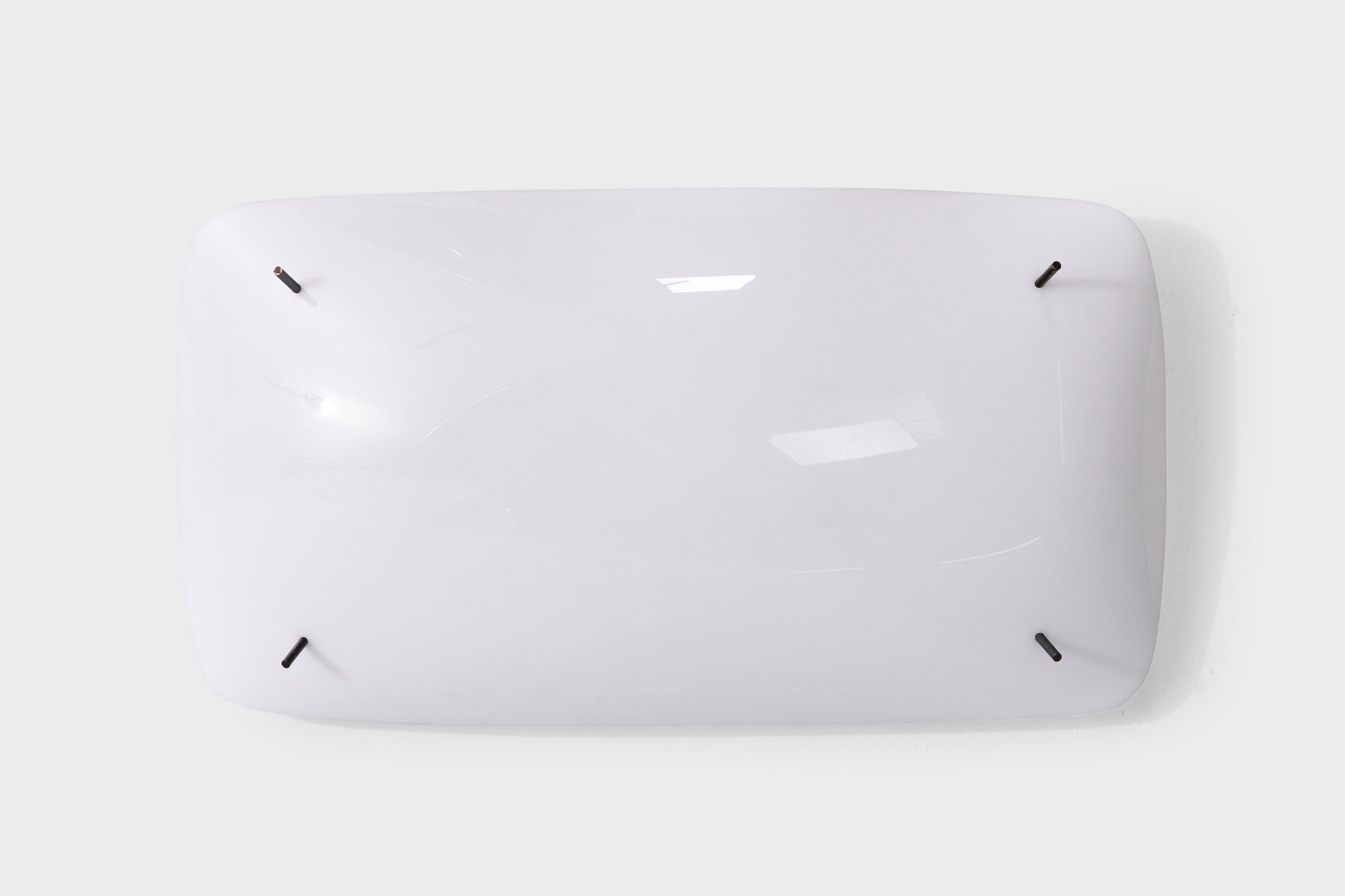 Mid-20th Century Gino Sarfatti, Flush Mount, Acrylic, Metal, Italy, 1950s For Sale