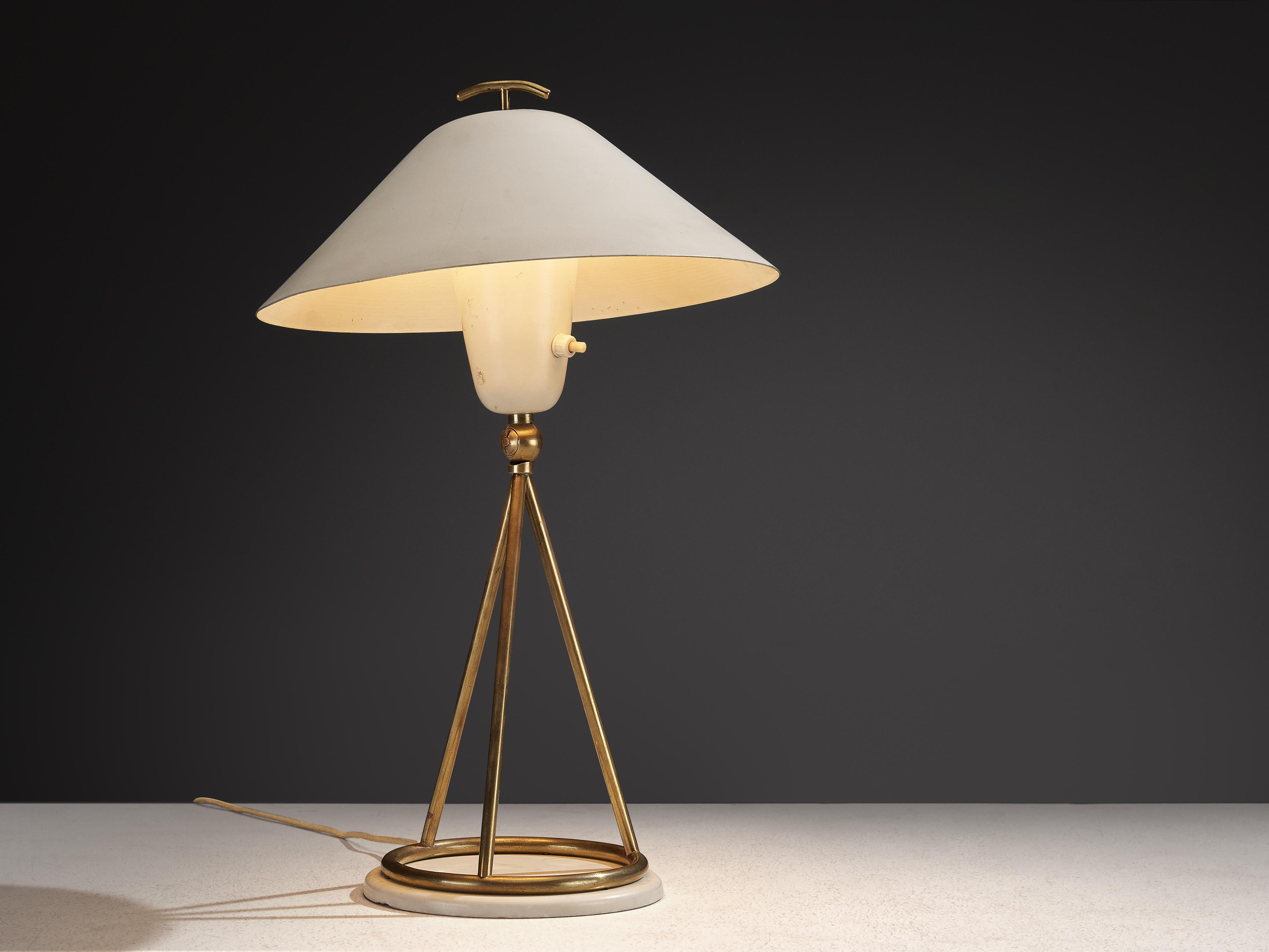 Aluminum Gino Sarfatti for Arteluce '516' Table Lamp For Sale