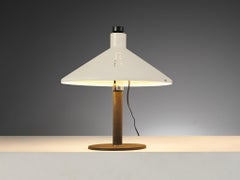 Gino Sarfatti for Arteluce '609' Table Lamp in White Aluminum and Cast Iron