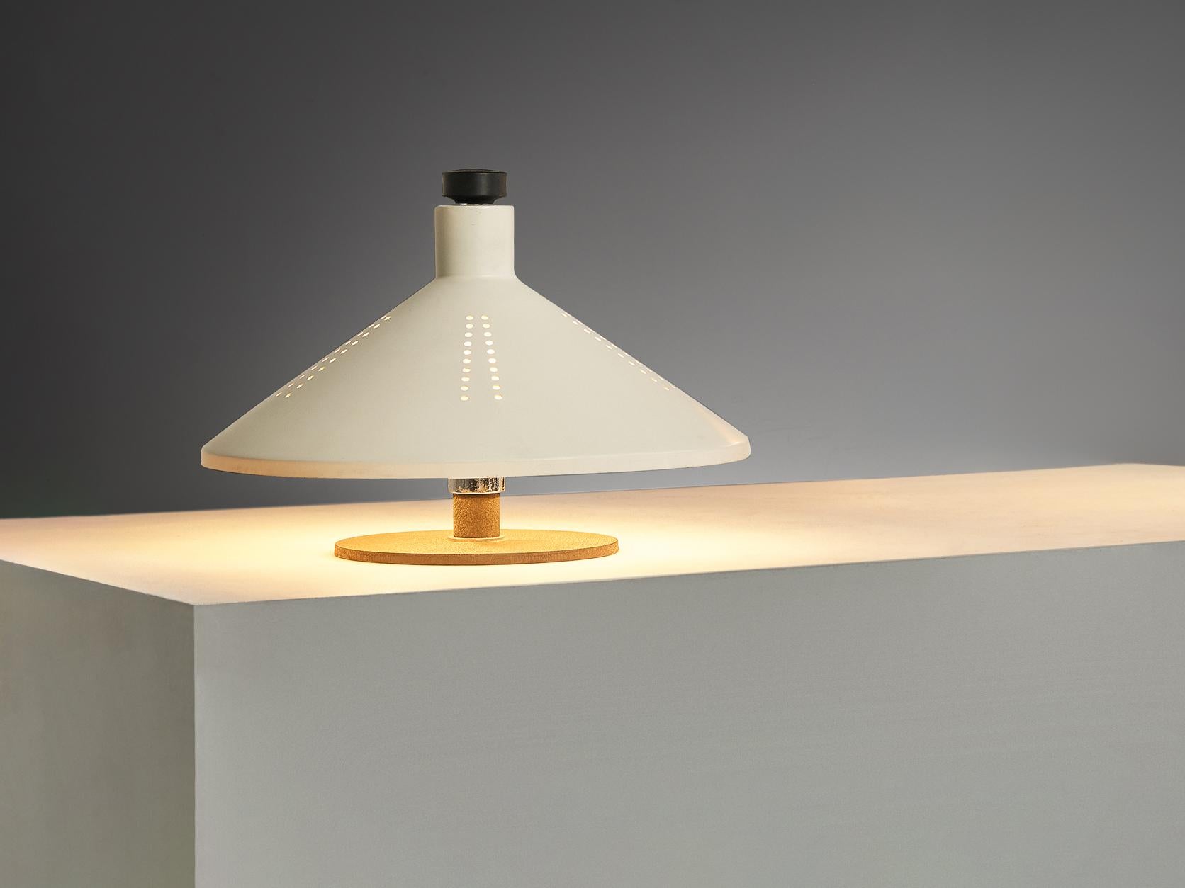 Gino Sarfatti for Arteluce Lámpara de sobremesa '609' de aluminio blanco y hierro fundido Aluminio en venta