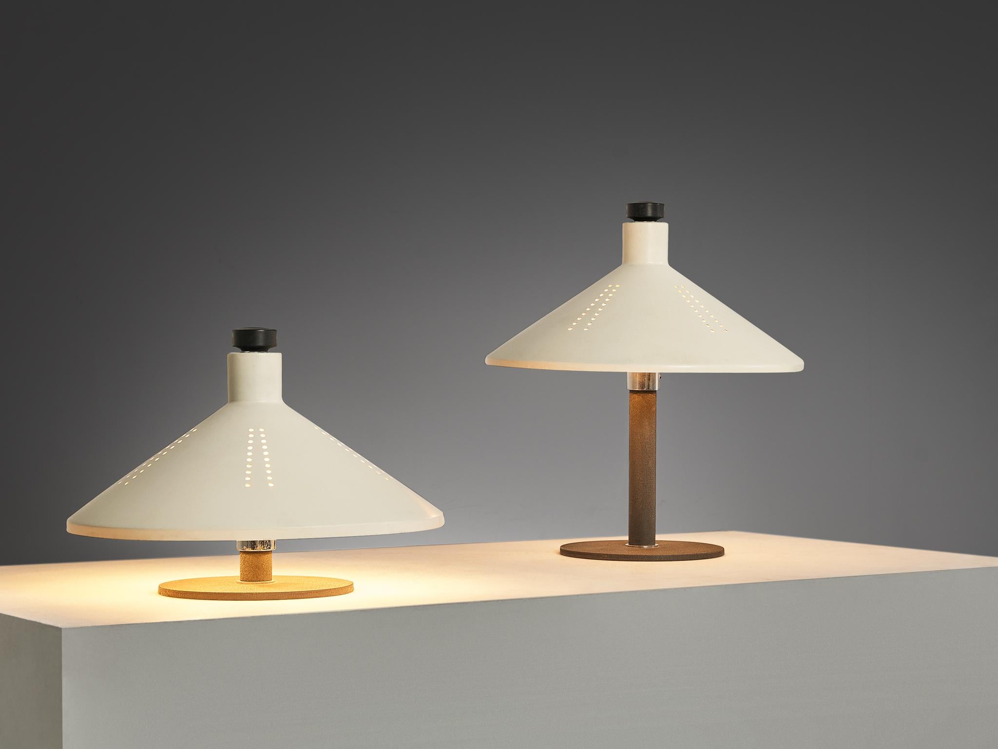 Lampes de table '609' de Gino Sarfatti pour Arteluce en aluminium et fonte  Bon état - En vente à Waalwijk, NL