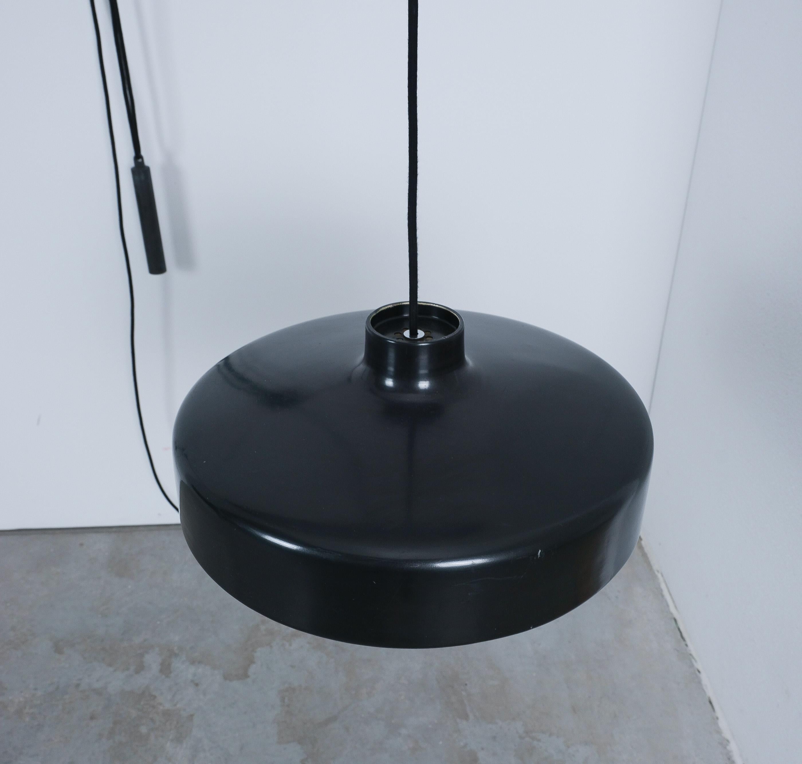 Gino Sarfatti for Arteluce Lampade a sospensione da parete nere (2x) Model 194n, 1950 in vendita 4