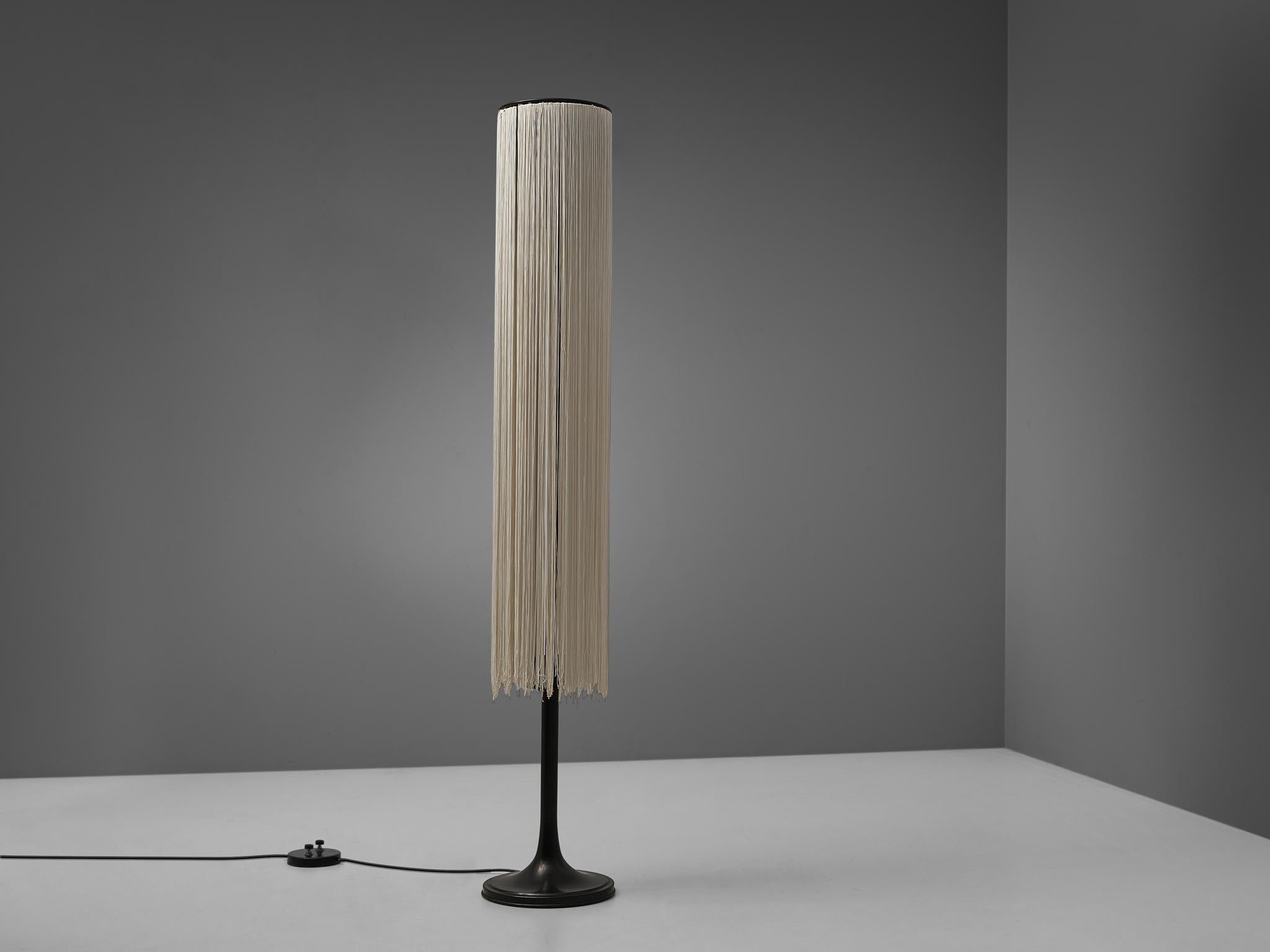 Gino Sarfatti for Arteluce Floor Lamp in Enameled Brass and Rayon 2